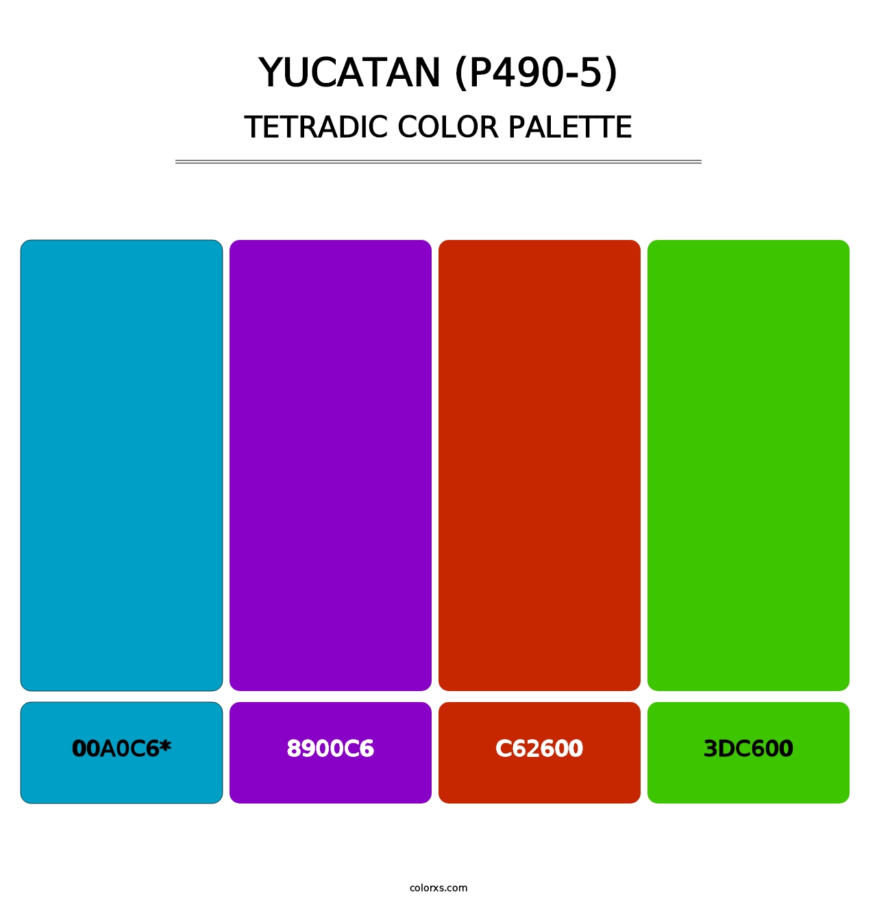 Yucatan (P490-5) - Tetradic Color Palette