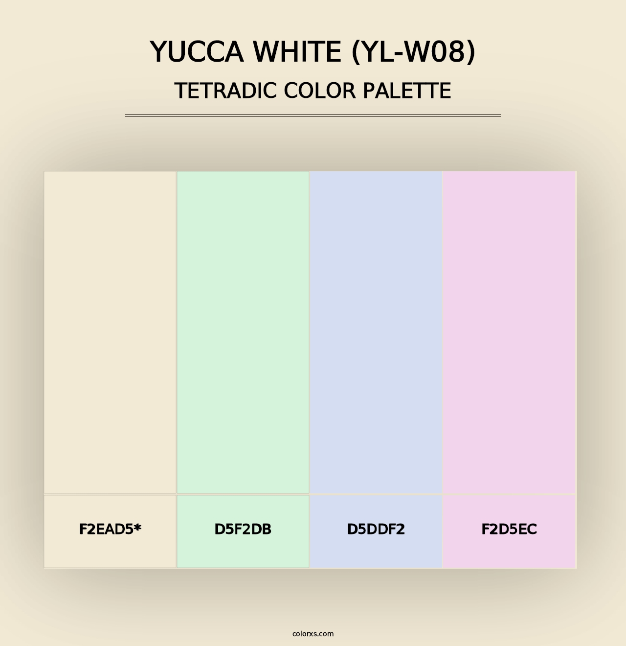 Yucca White (YL-W08) - Tetradic Color Palette