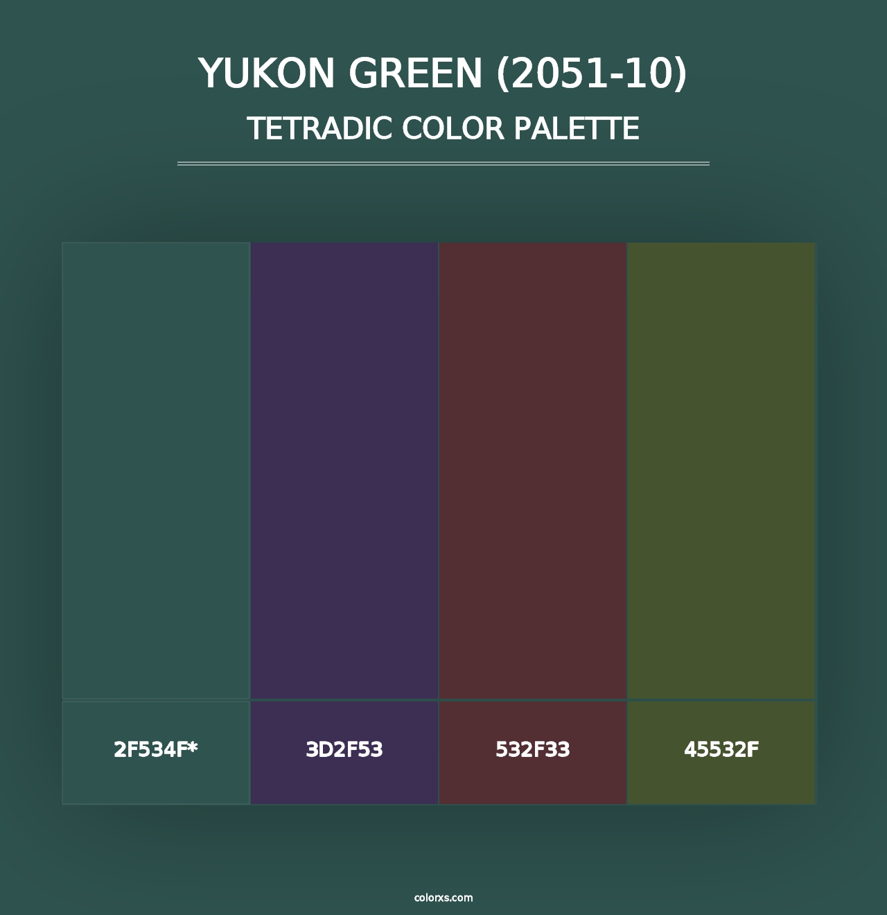 Yukon Green (2051-10) - Tetradic Color Palette