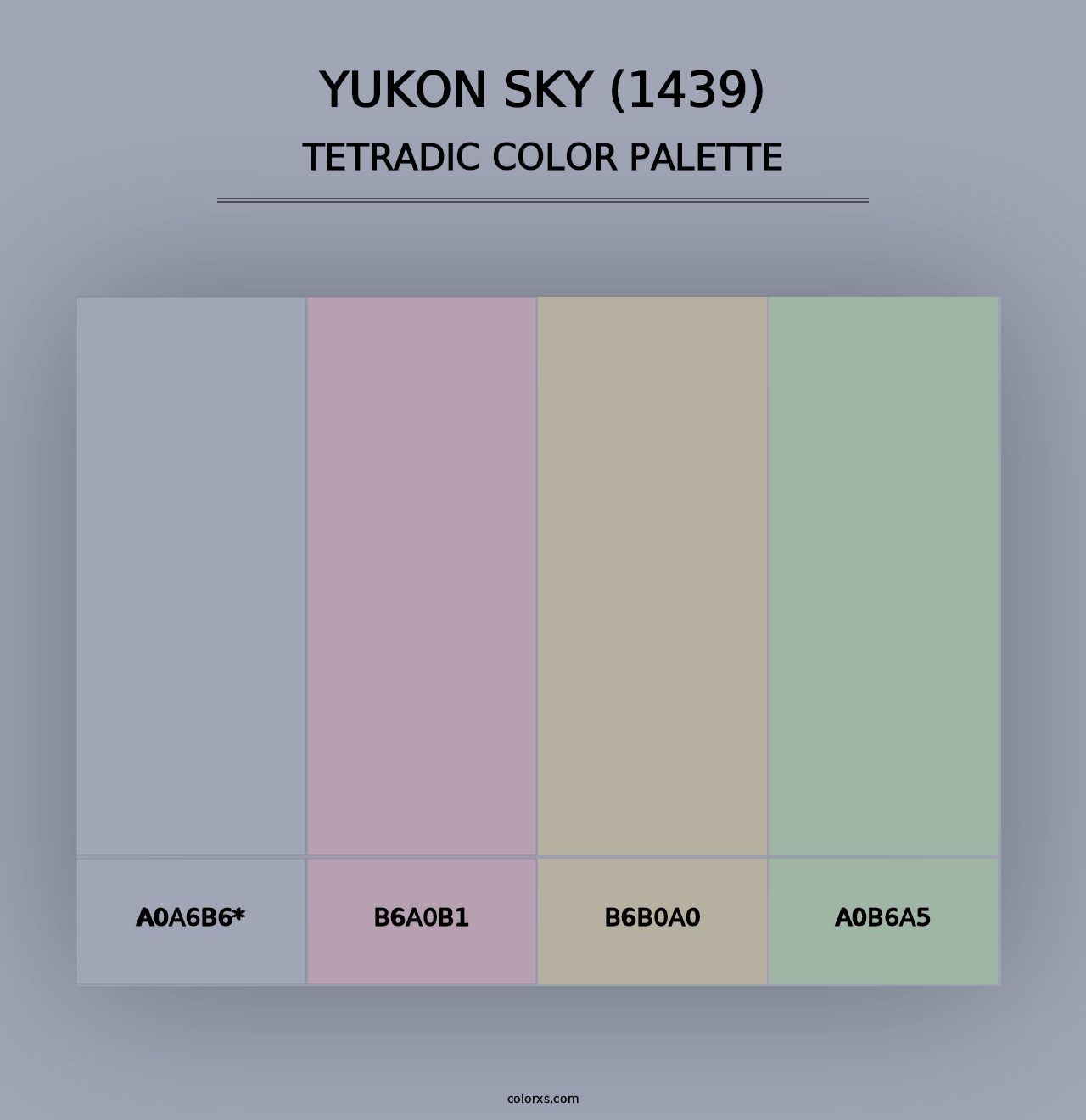 Yukon Sky (1439) - Tetradic Color Palette