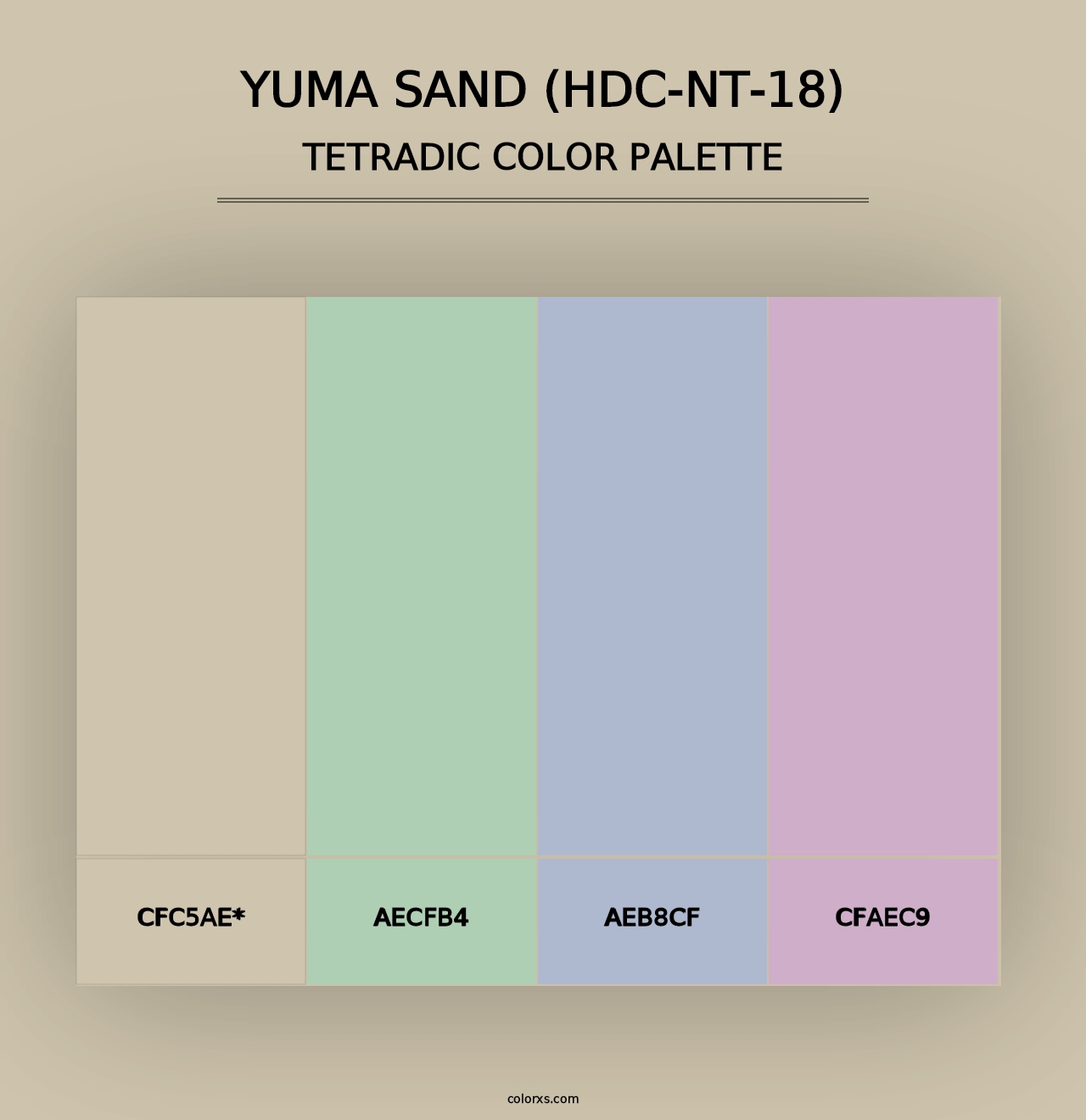 Yuma Sand (HDC-NT-18) - Tetradic Color Palette