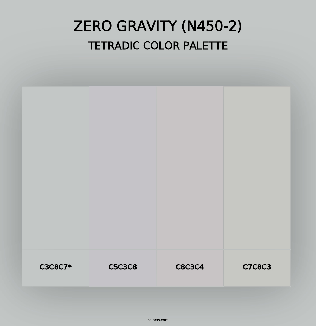 Zero Gravity (N450-2) - Tetradic Color Palette