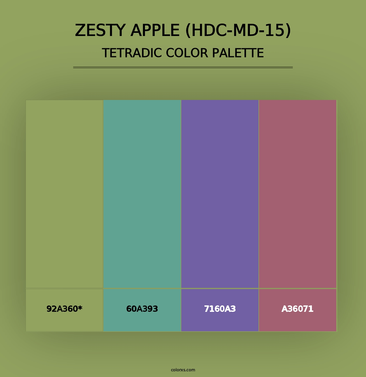 Zesty Apple (HDC-MD-15) - Tetradic Color Palette