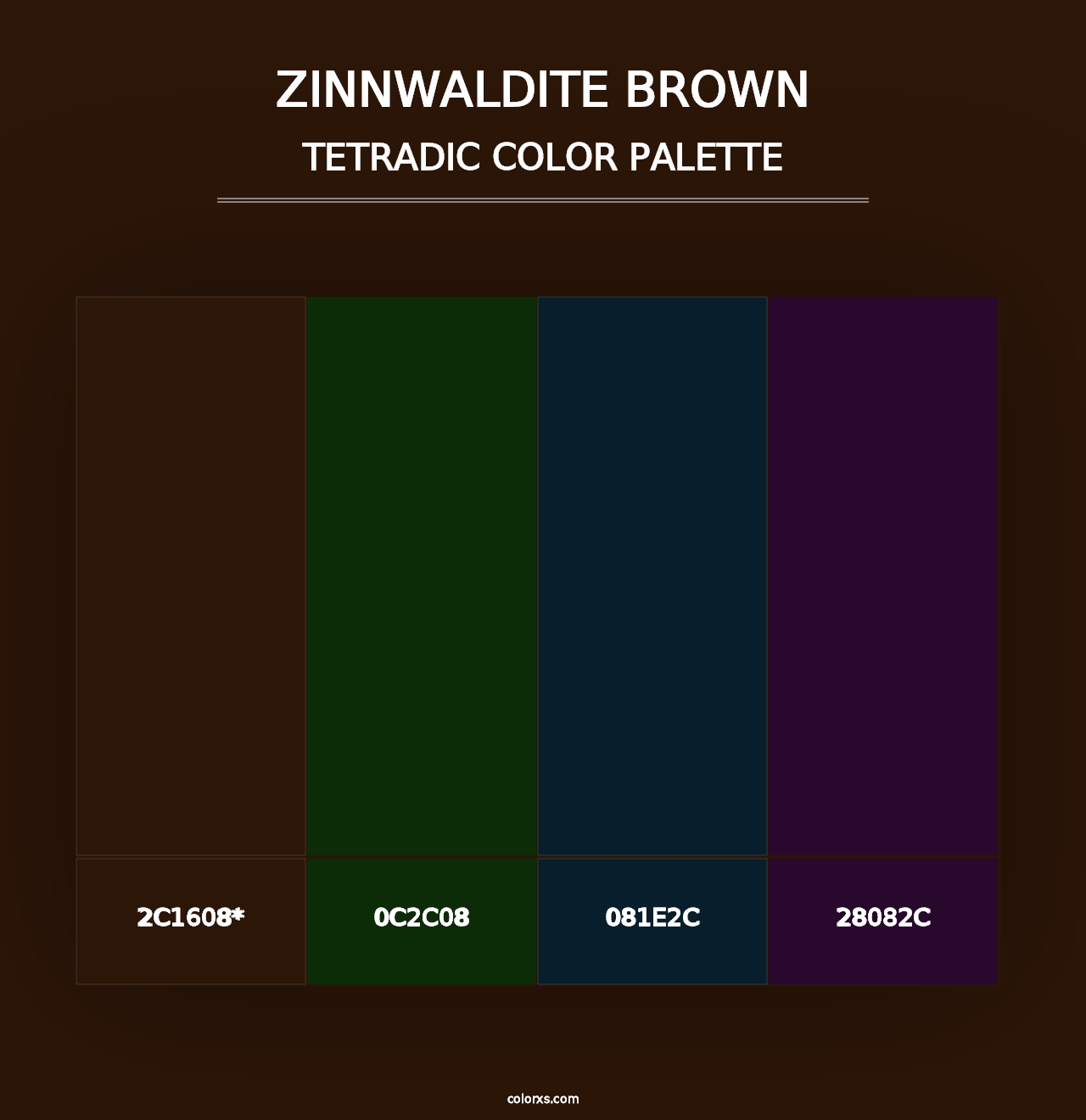 Zinnwaldite Brown - Tetradic Color Palette