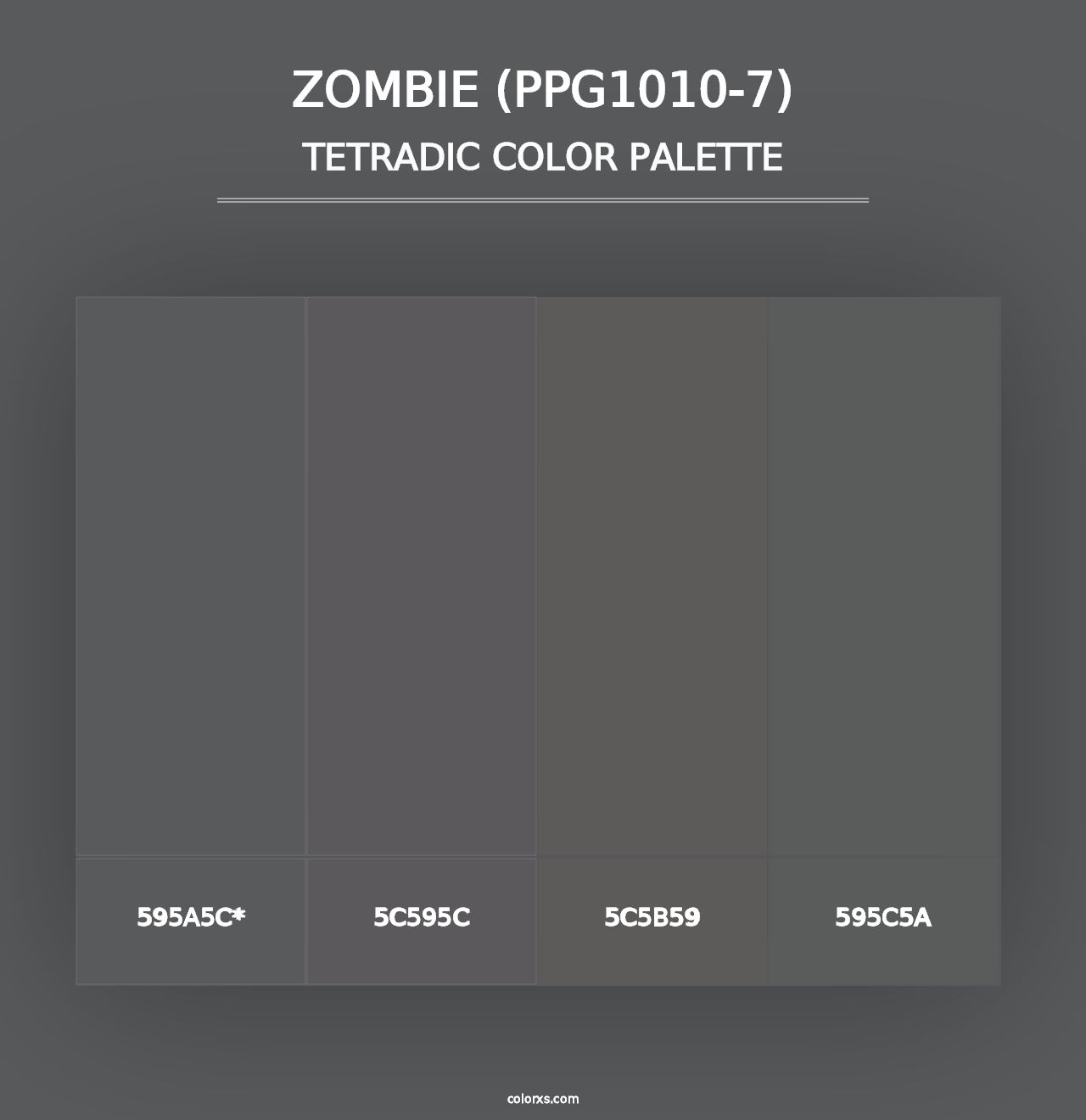 Zombie (PPG1010-7) - Tetradic Color Palette