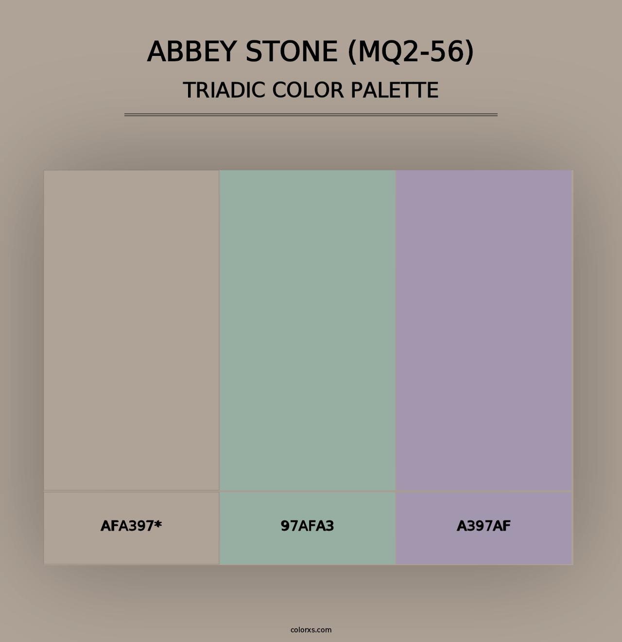 Abbey Stone (MQ2-56) - Triadic Color Palette