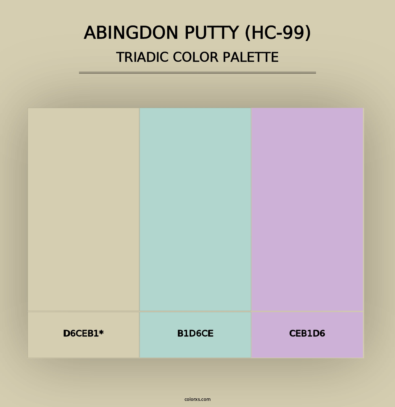 Abingdon Putty (HC-99) - Triadic Color Palette