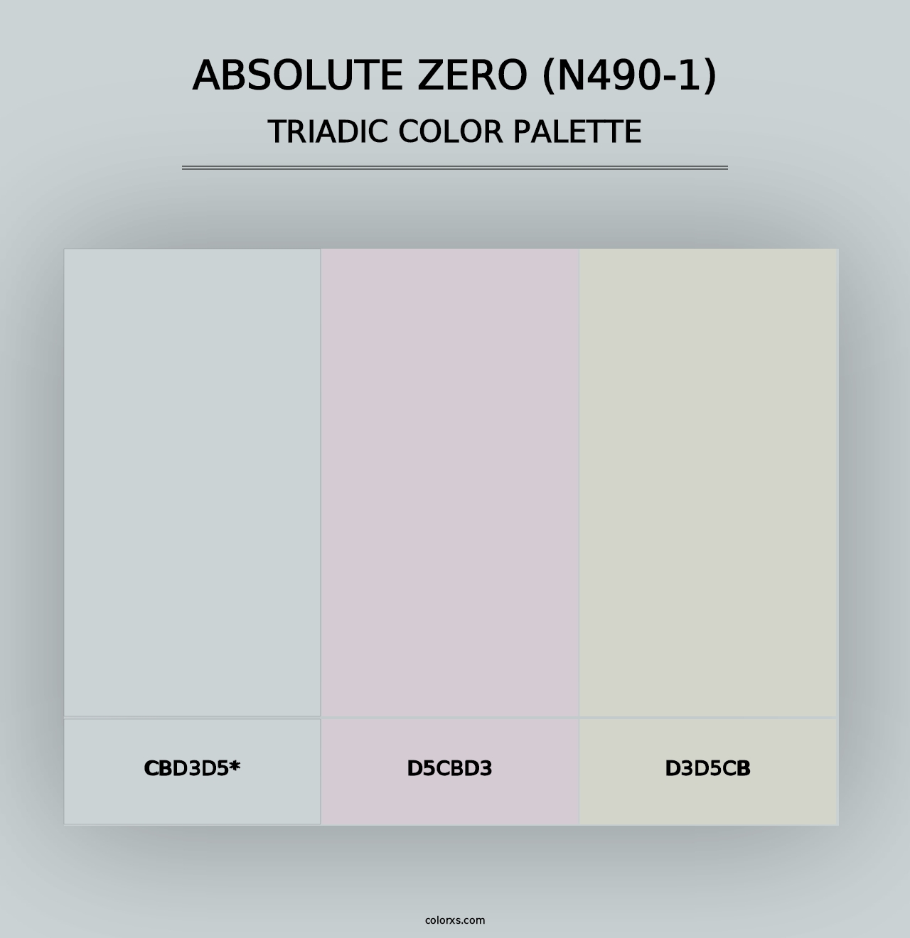 Absolute Zero (N490-1) - Triadic Color Palette