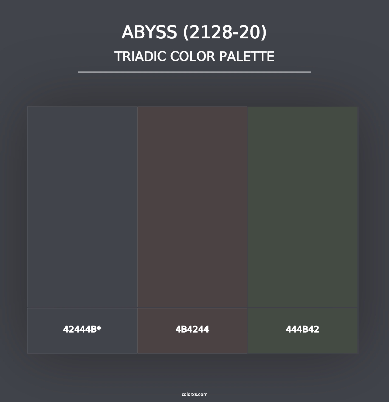 Abyss (2128-20) - Triadic Color Palette