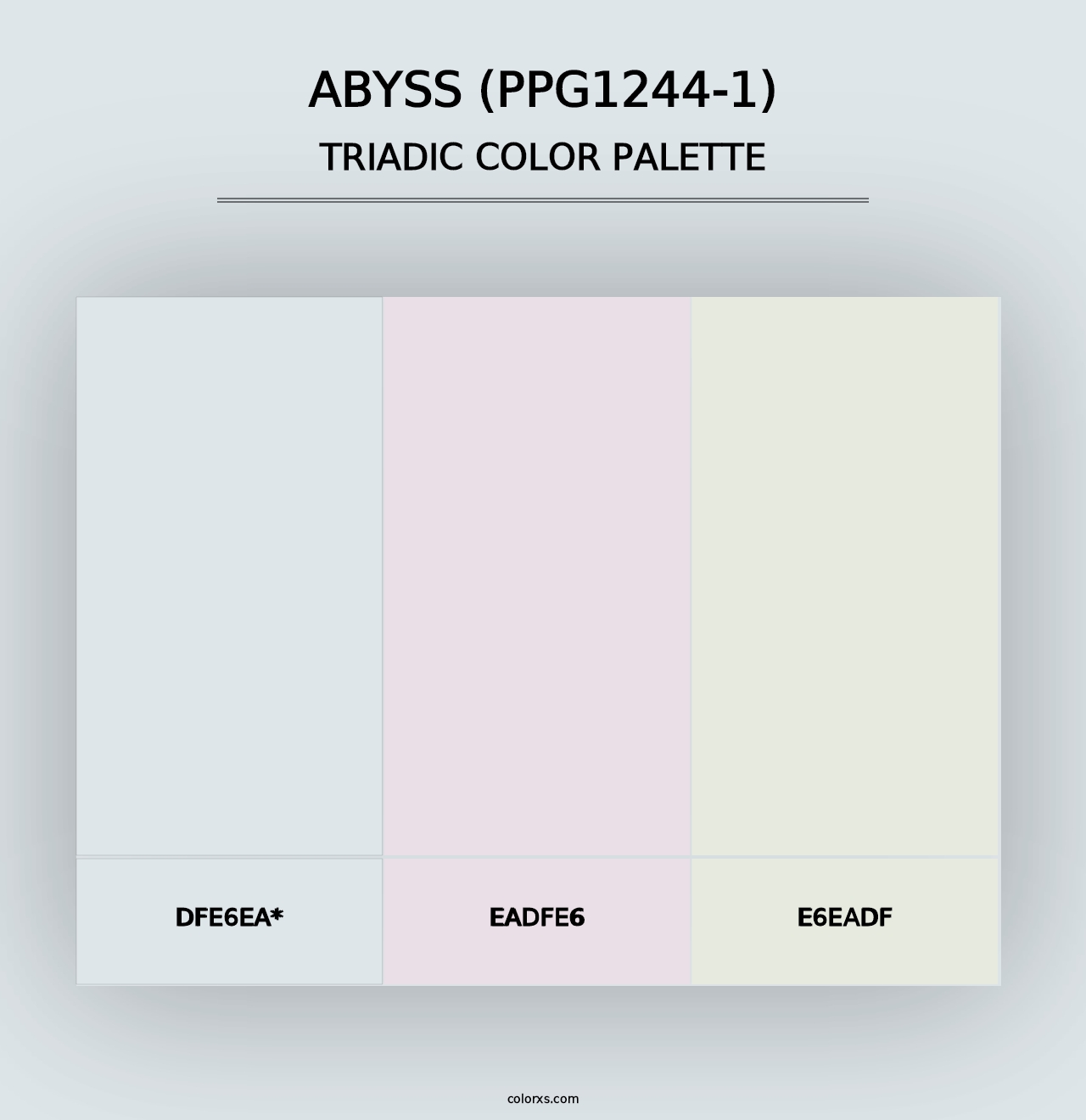 Abyss (PPG1244-1) - Triadic Color Palette