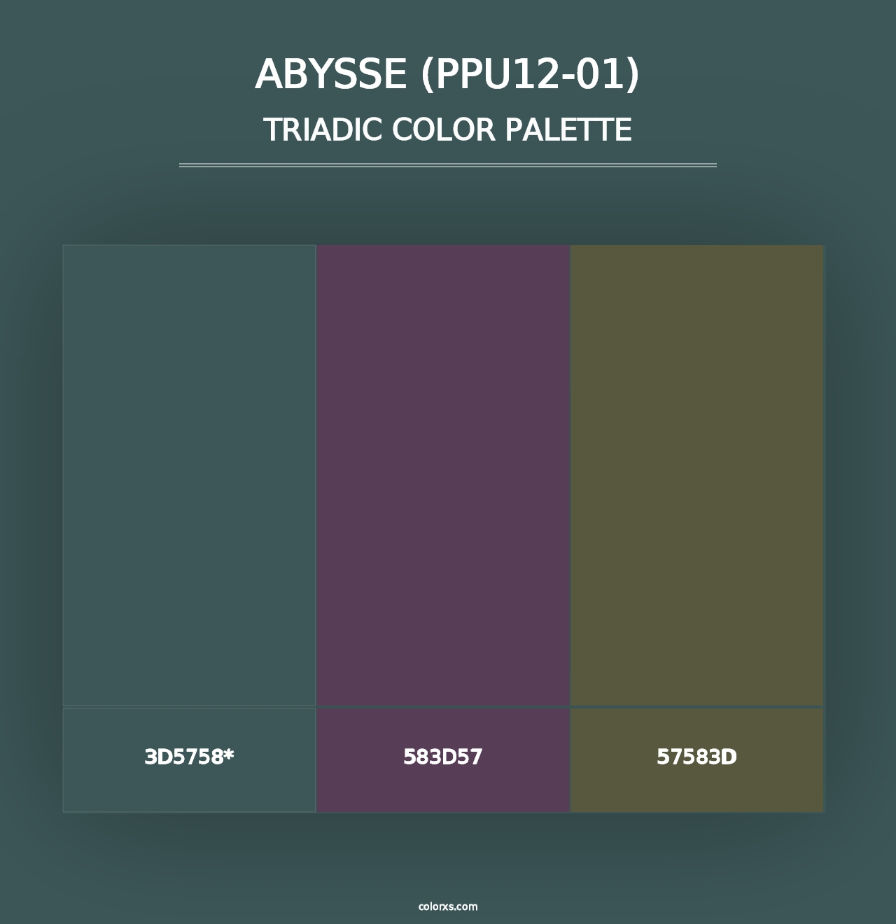 Abysse (PPU12-01) - Triadic Color Palette