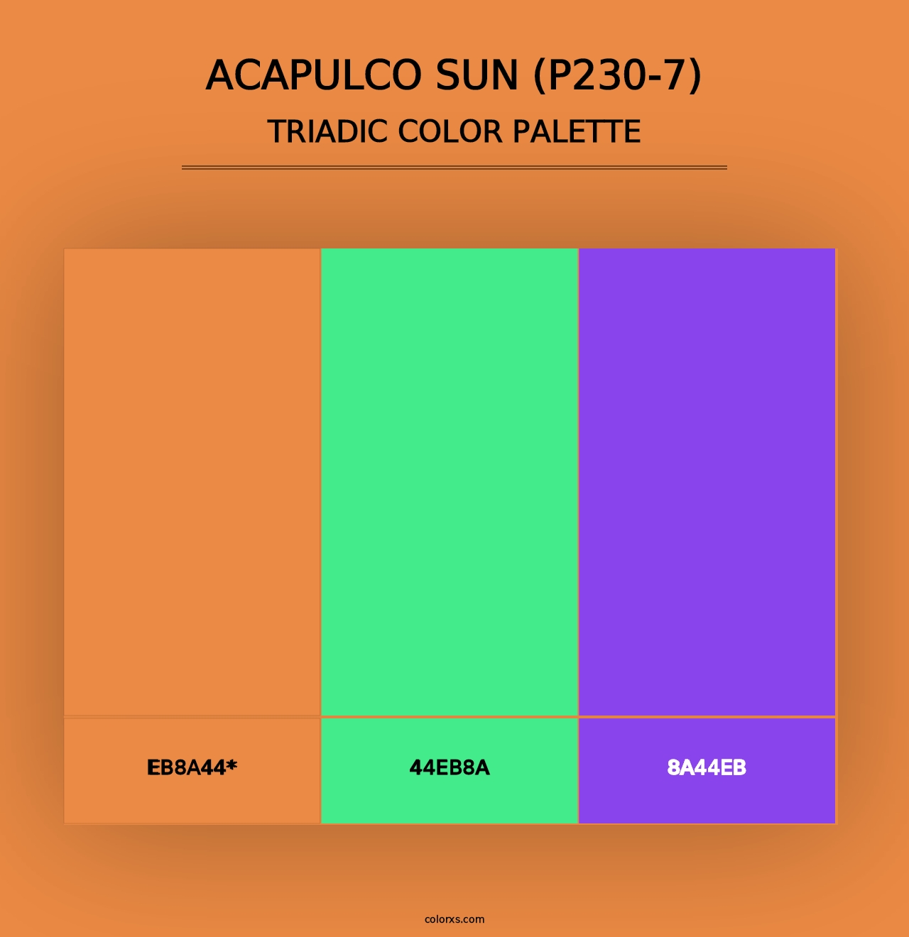 Acapulco Sun (P230-7) - Triadic Color Palette