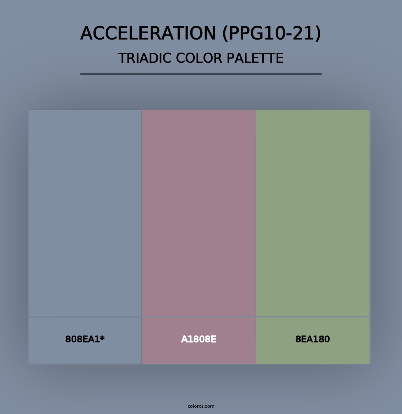 Acceleration (PPG10-21) - Triadic Color Palette