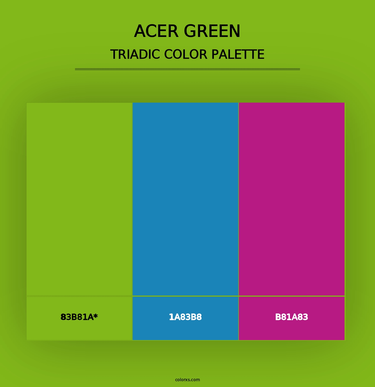 Acer Green - Triadic Color Palette