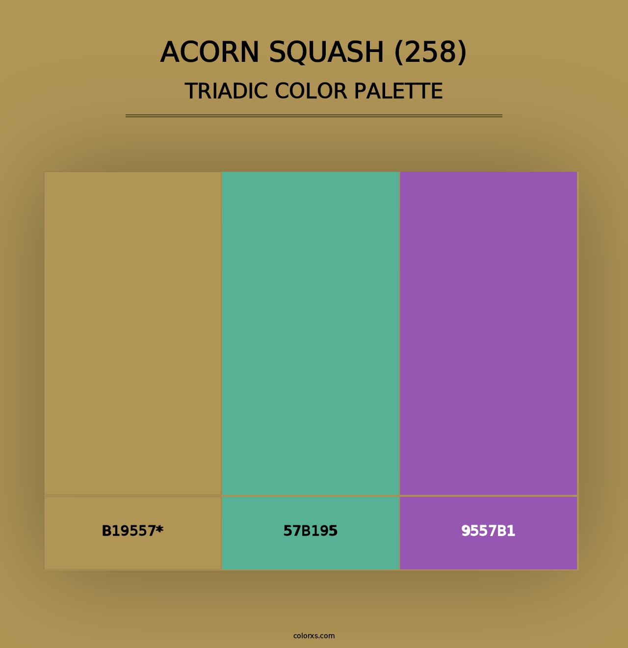 Acorn Squash (258) - Triadic Color Palette