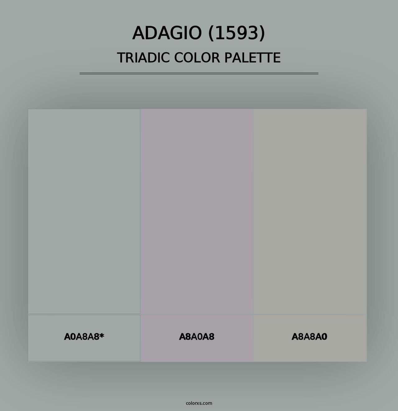 Adagio (1593) - Triadic Color Palette