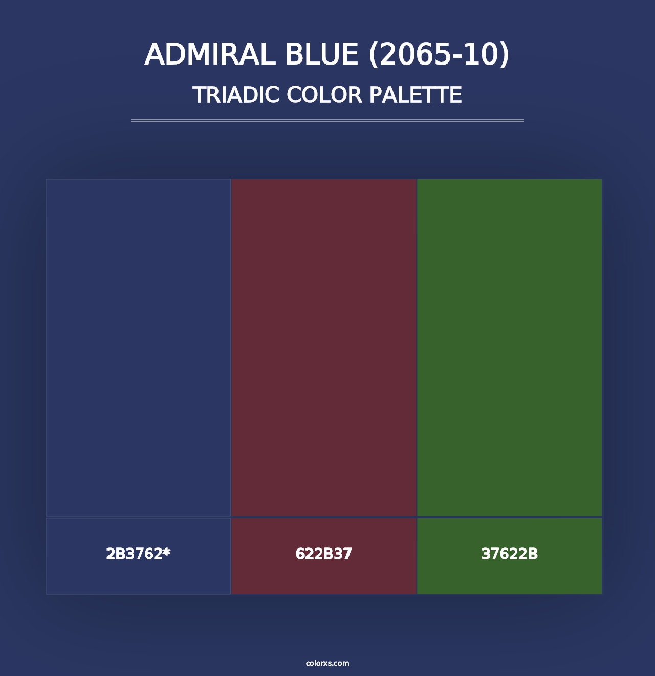 Admiral Blue (2065-10) - Triadic Color Palette