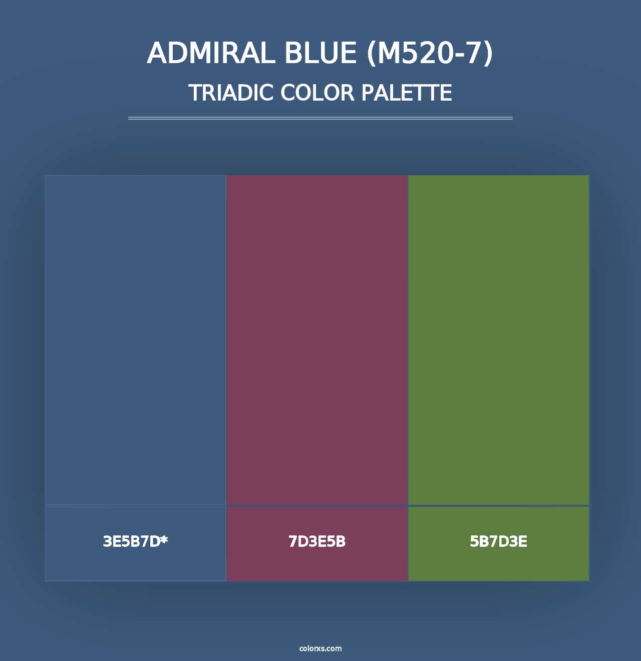 Admiral Blue (M520-7) - Triadic Color Palette