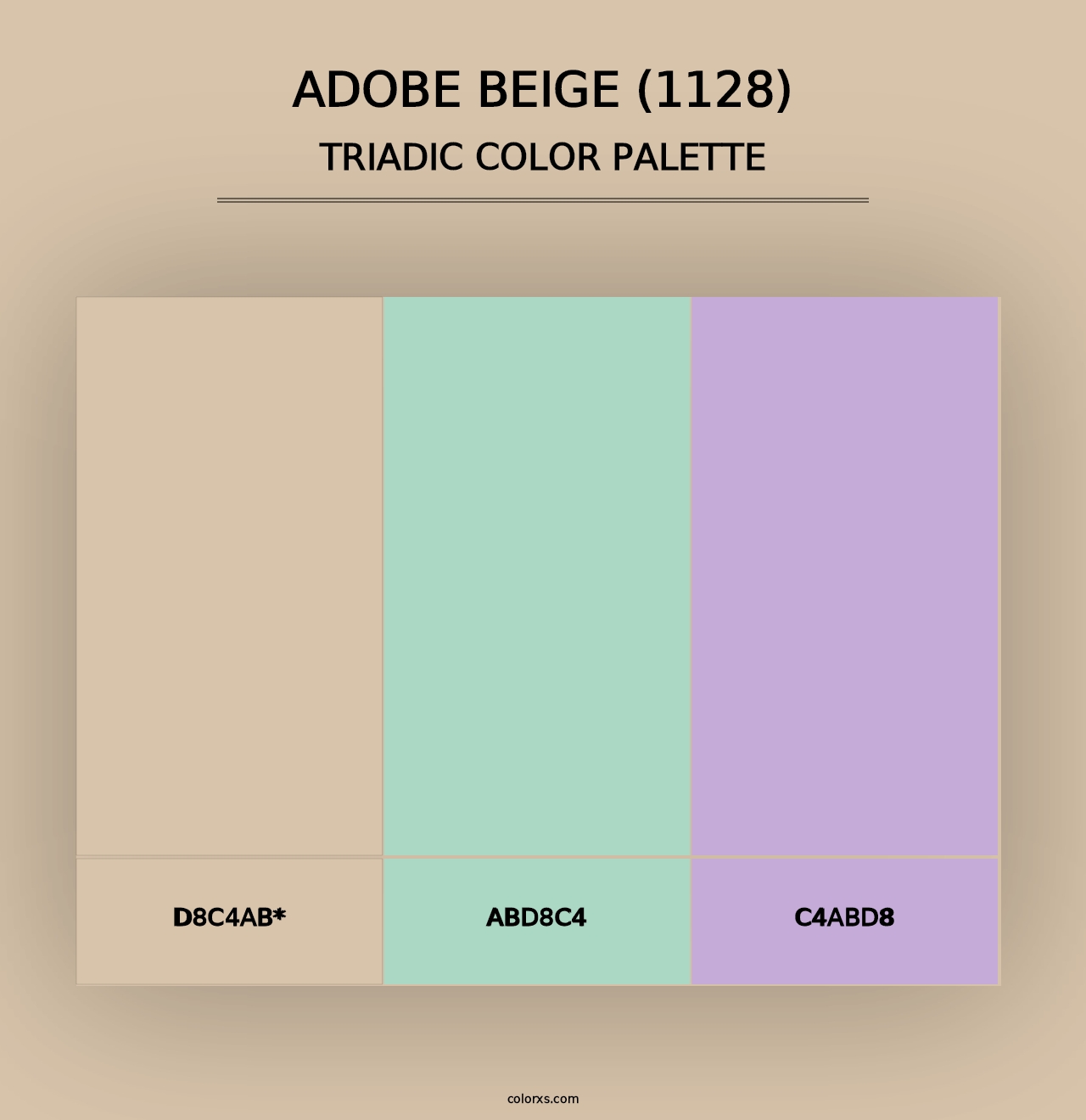 Adobe Beige (1128) - Triadic Color Palette