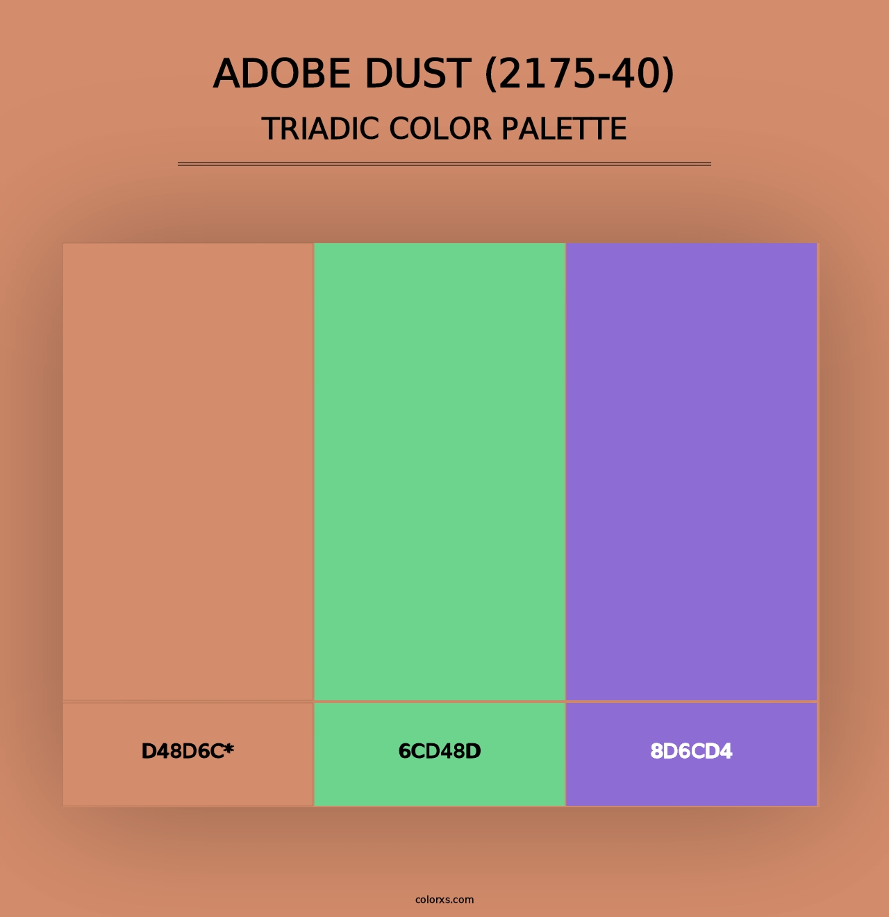 Adobe Dust (2175-40) - Triadic Color Palette