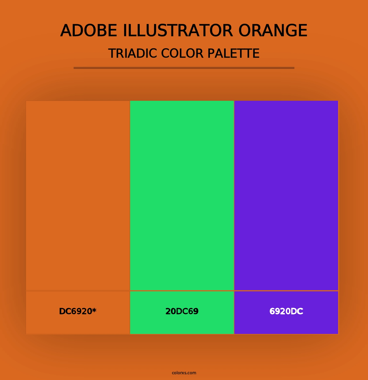 Adobe Illustrator Orange - Triadic Color Palette