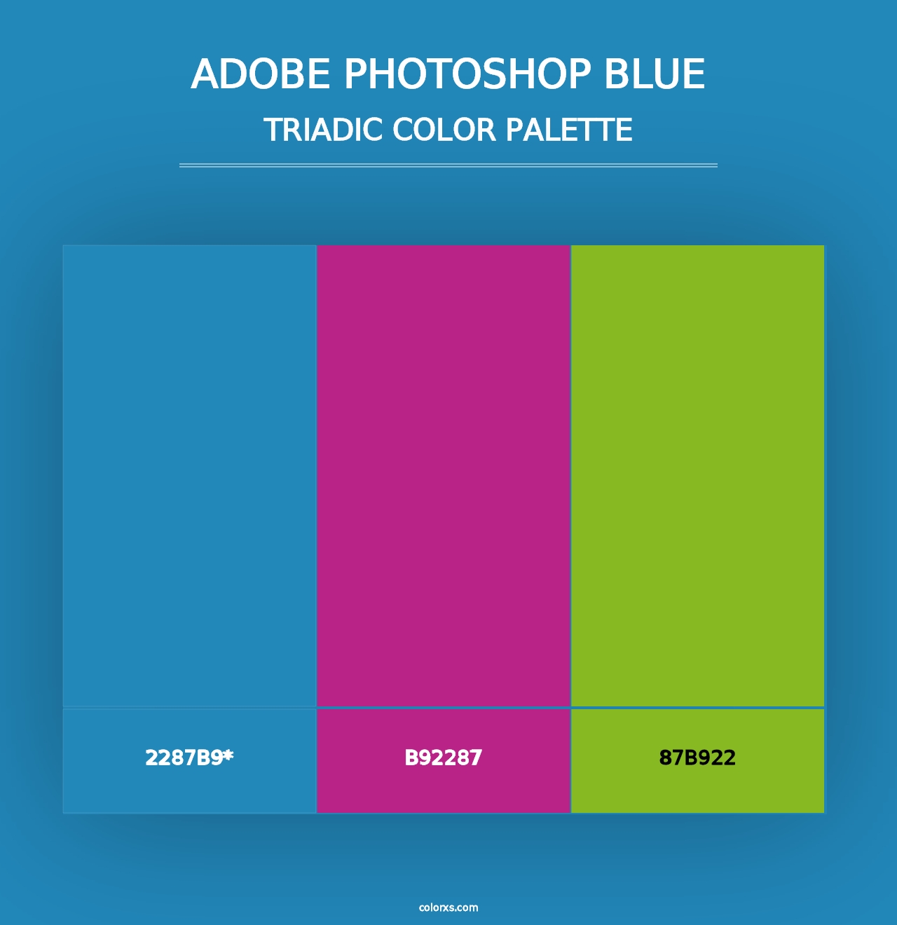 Adobe Photoshop Blue - Triadic Color Palette