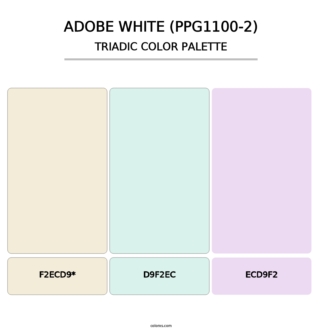 Adobe White (PPG1100-2) - Triadic Color Palette