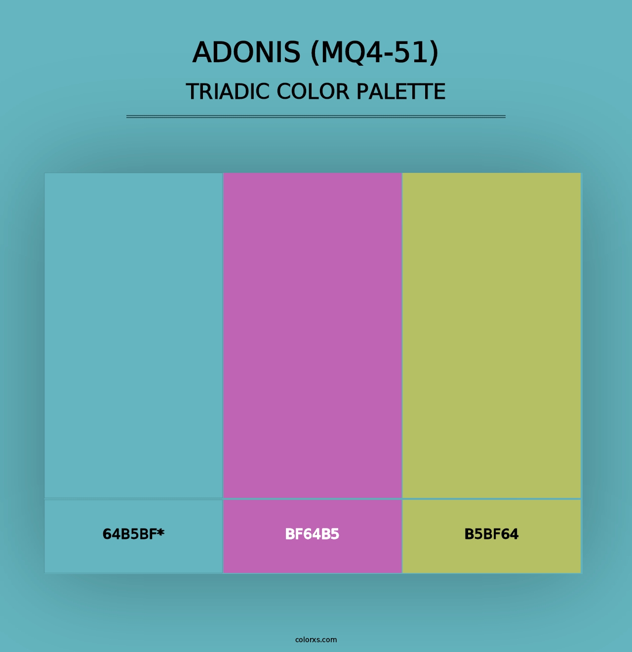 Adonis (MQ4-51) - Triadic Color Palette