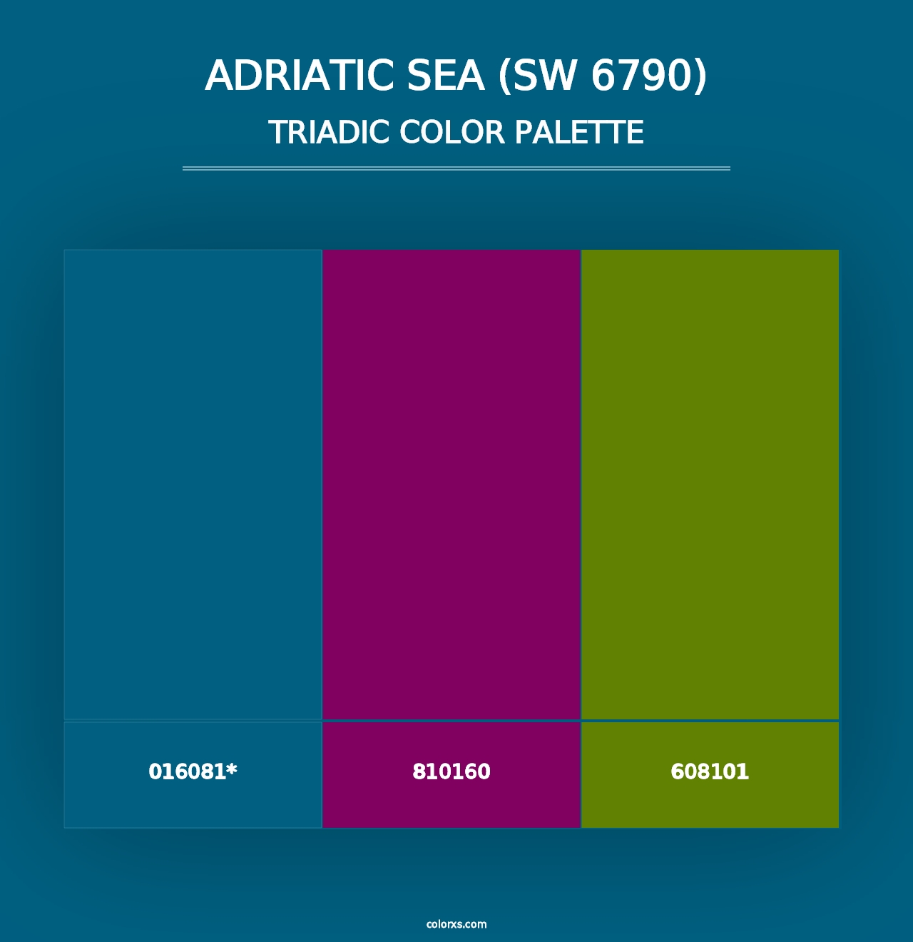 Adriatic Sea (SW 6790) - Triadic Color Palette