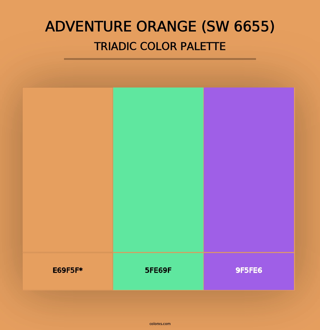 Adventure Orange (SW 6655) - Triadic Color Palette