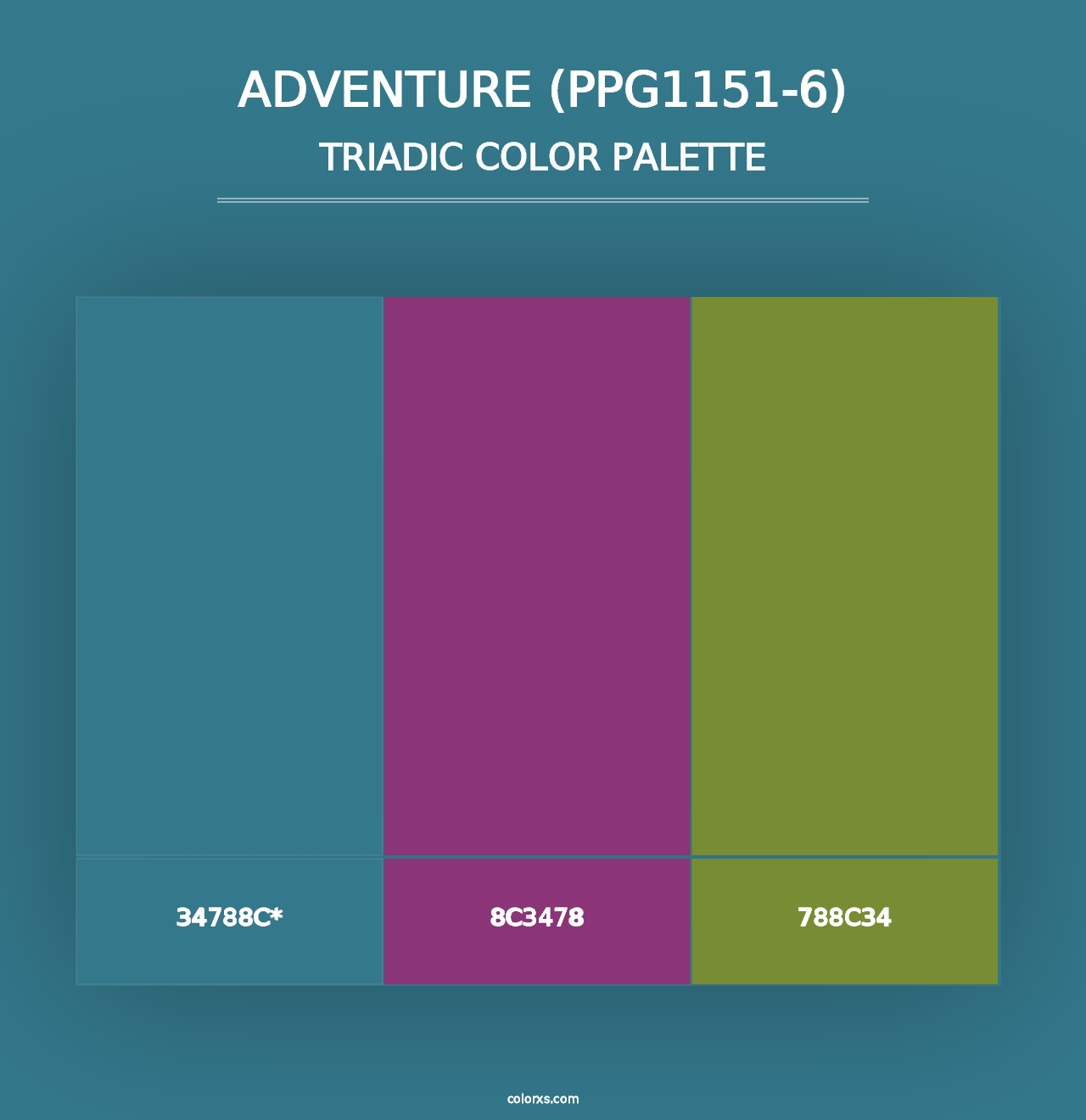 Adventure (PPG1151-6) - Triadic Color Palette