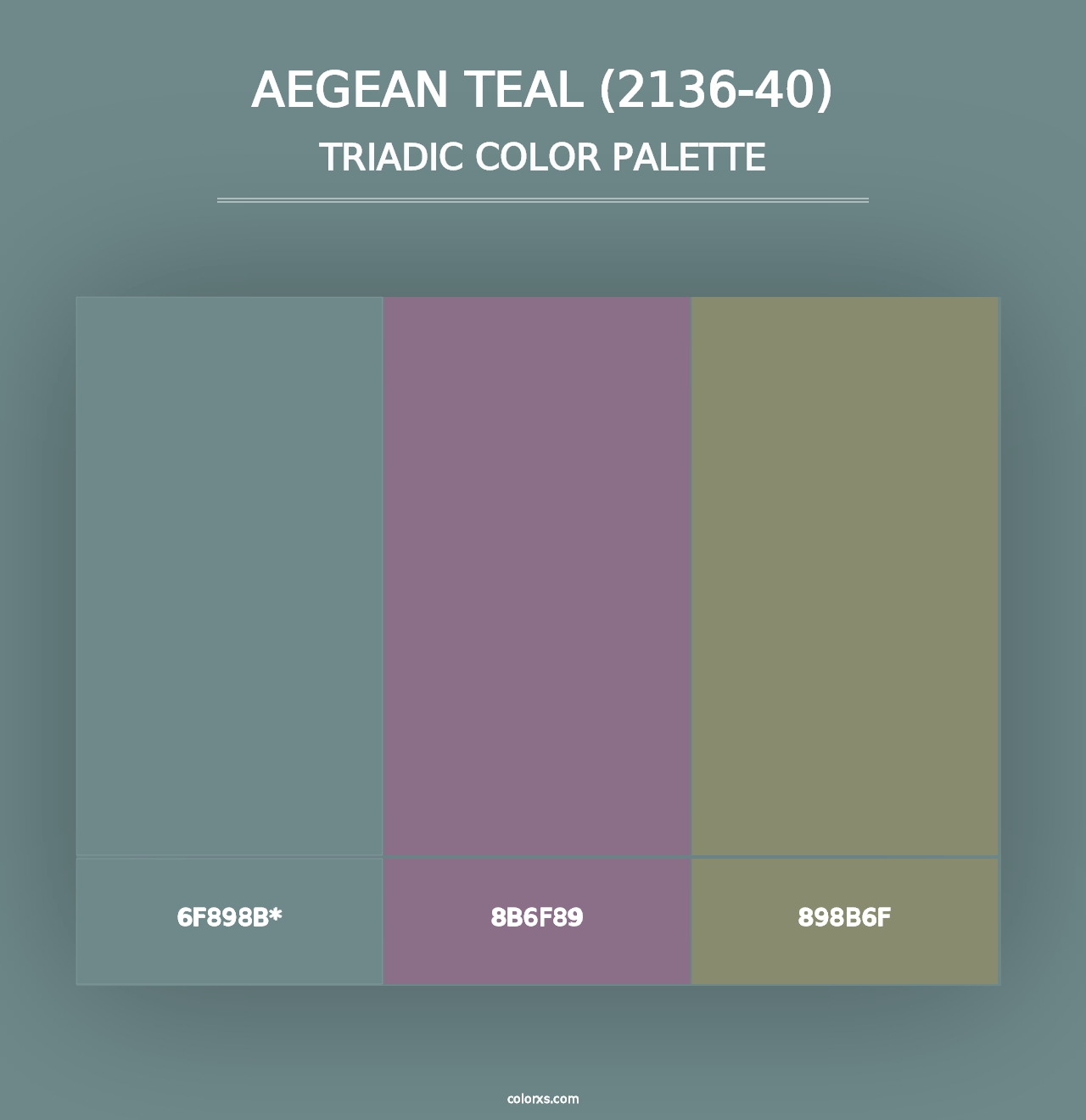 Aegean Teal (2136-40) - Triadic Color Palette