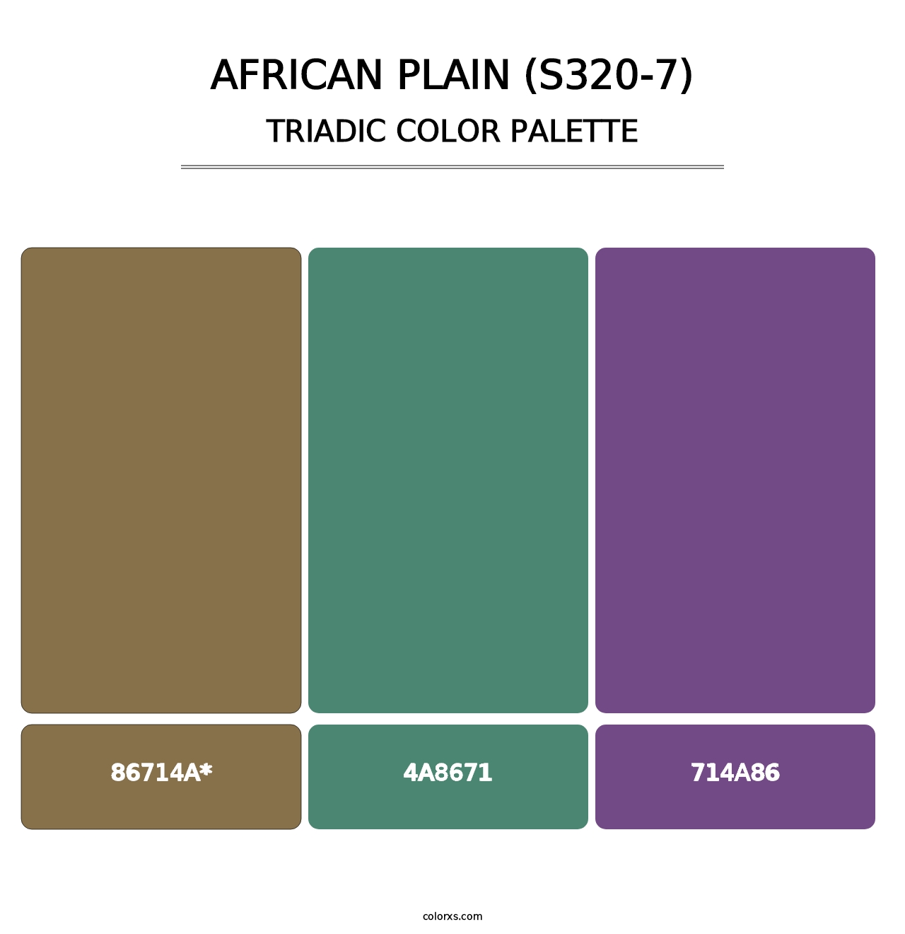 African Plain (S320-7) - Triadic Color Palette