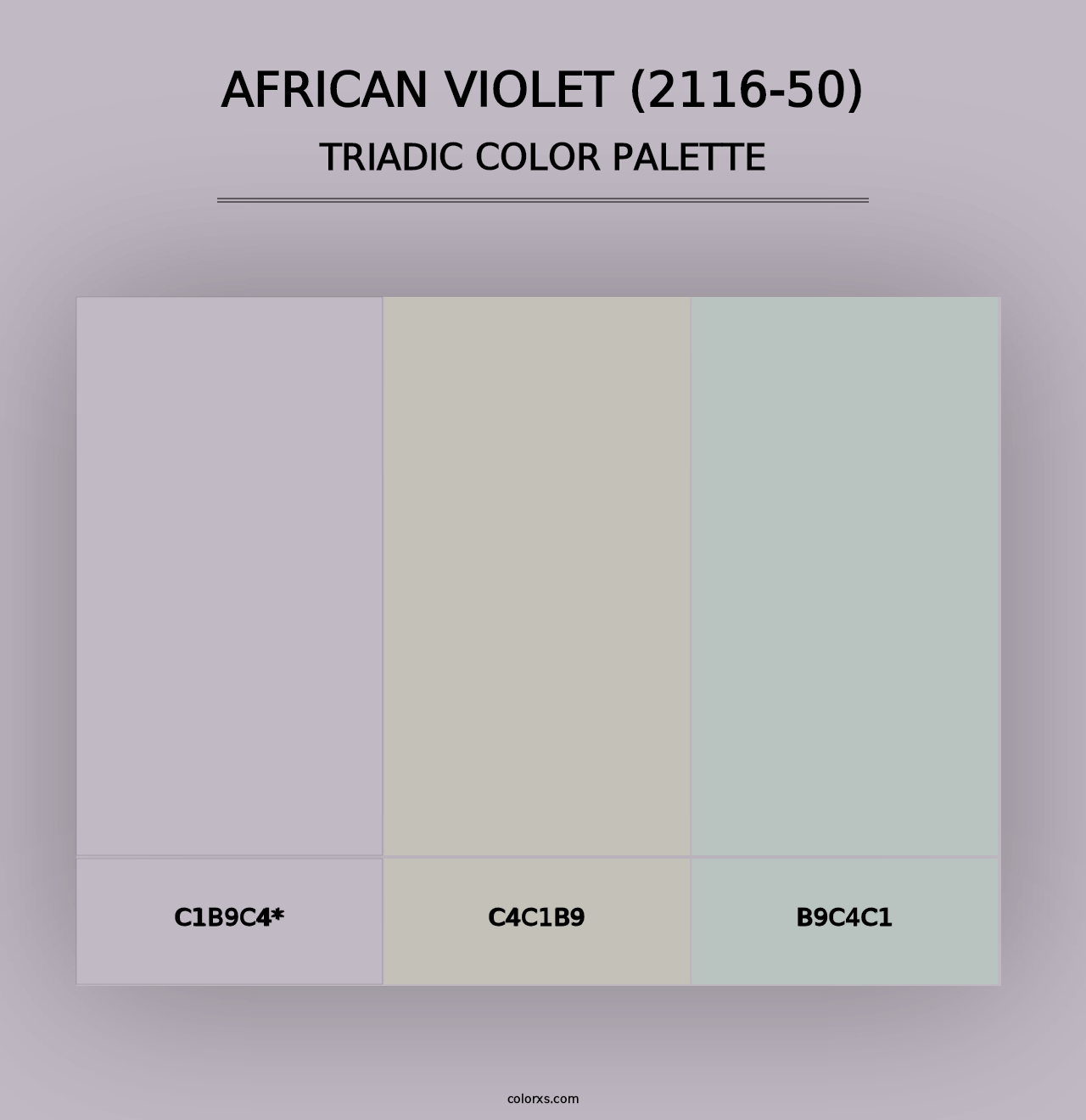 African Violet (2116-50) - Triadic Color Palette