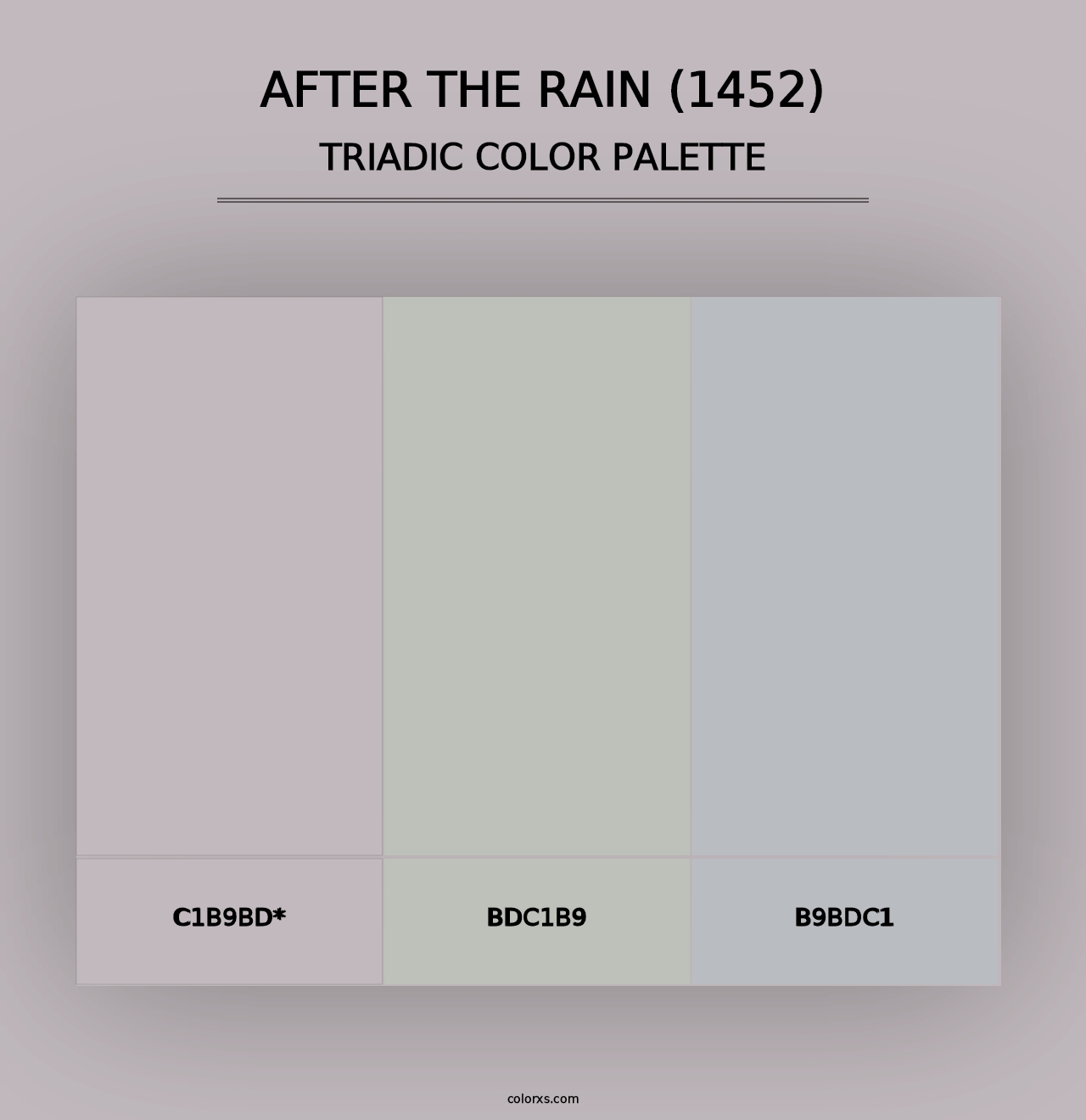 After the Rain (1452) - Triadic Color Palette