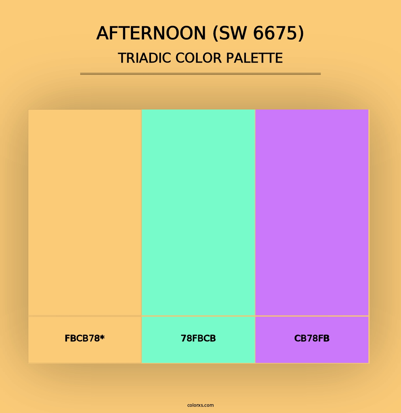 Afternoon (SW 6675) - Triadic Color Palette