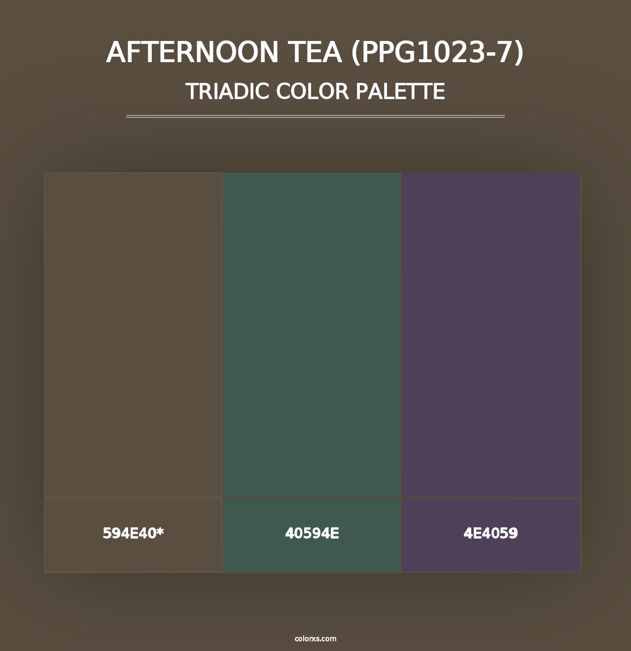 Afternoon Tea (PPG1023-7) - Triadic Color Palette