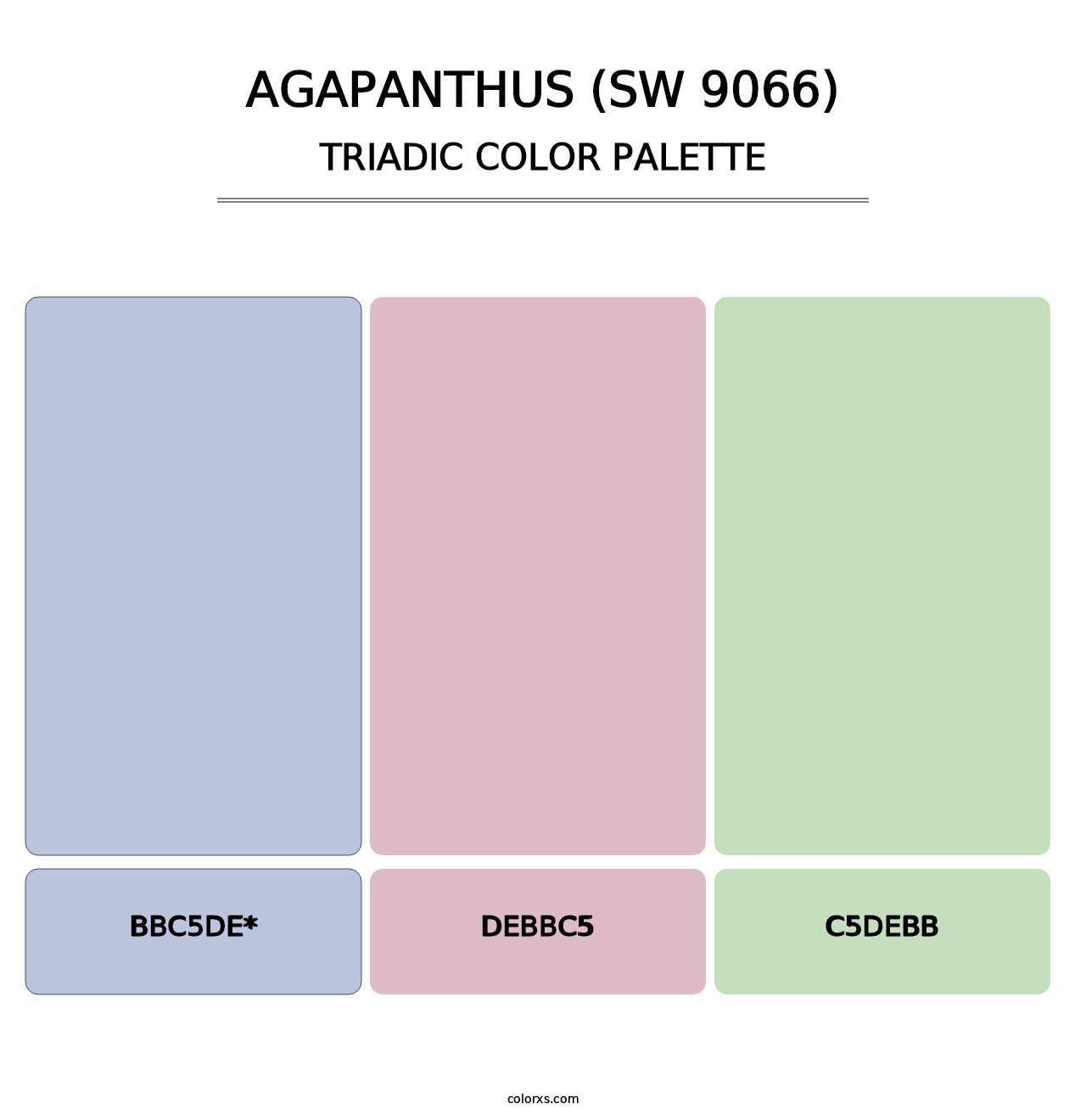 Agapanthus (SW 9066) - Triadic Color Palette