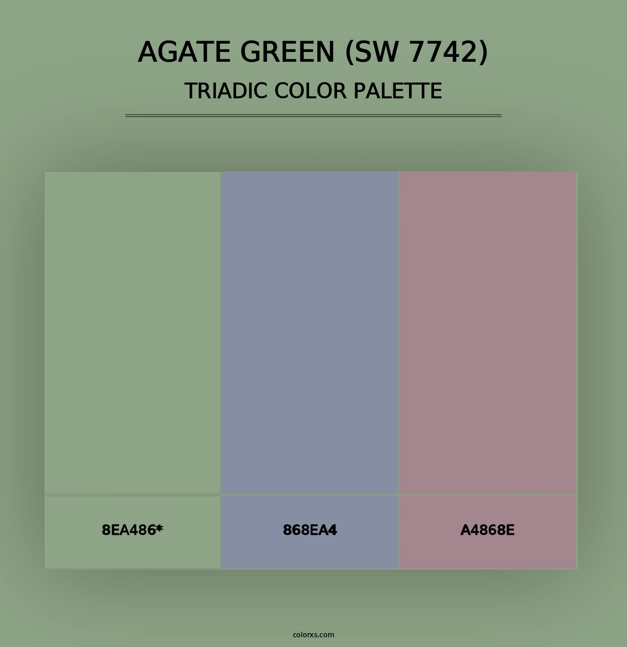 Agate Green (SW 7742) - Triadic Color Palette