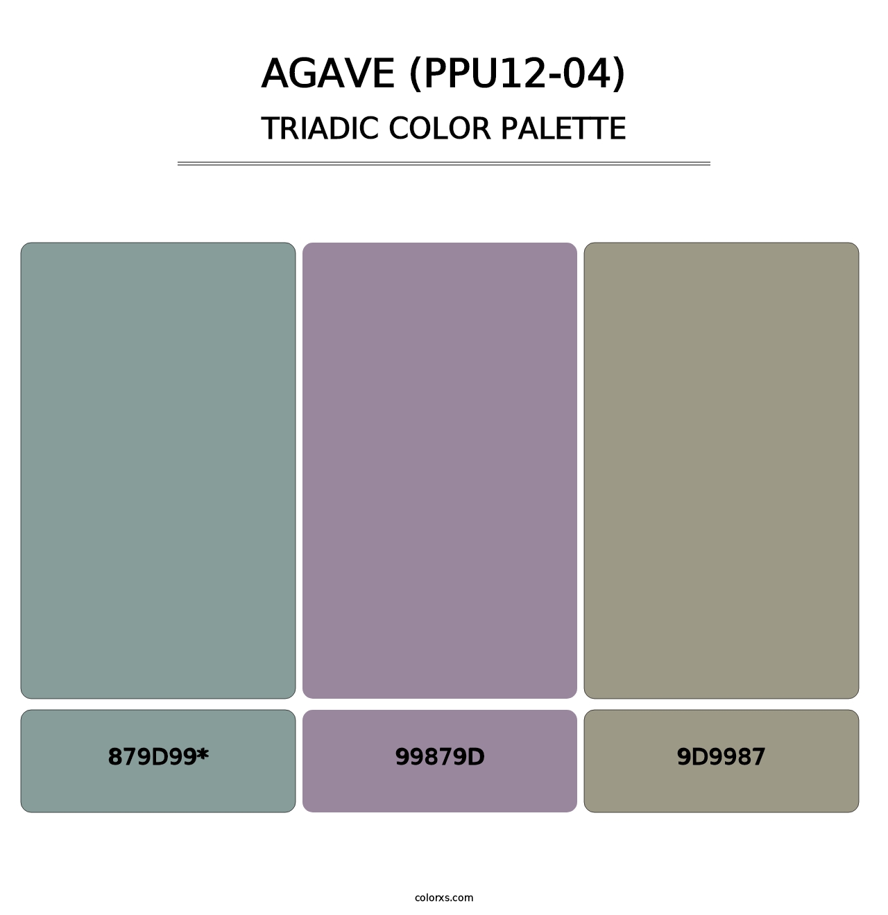 Agave (PPU12-04) - Triadic Color Palette