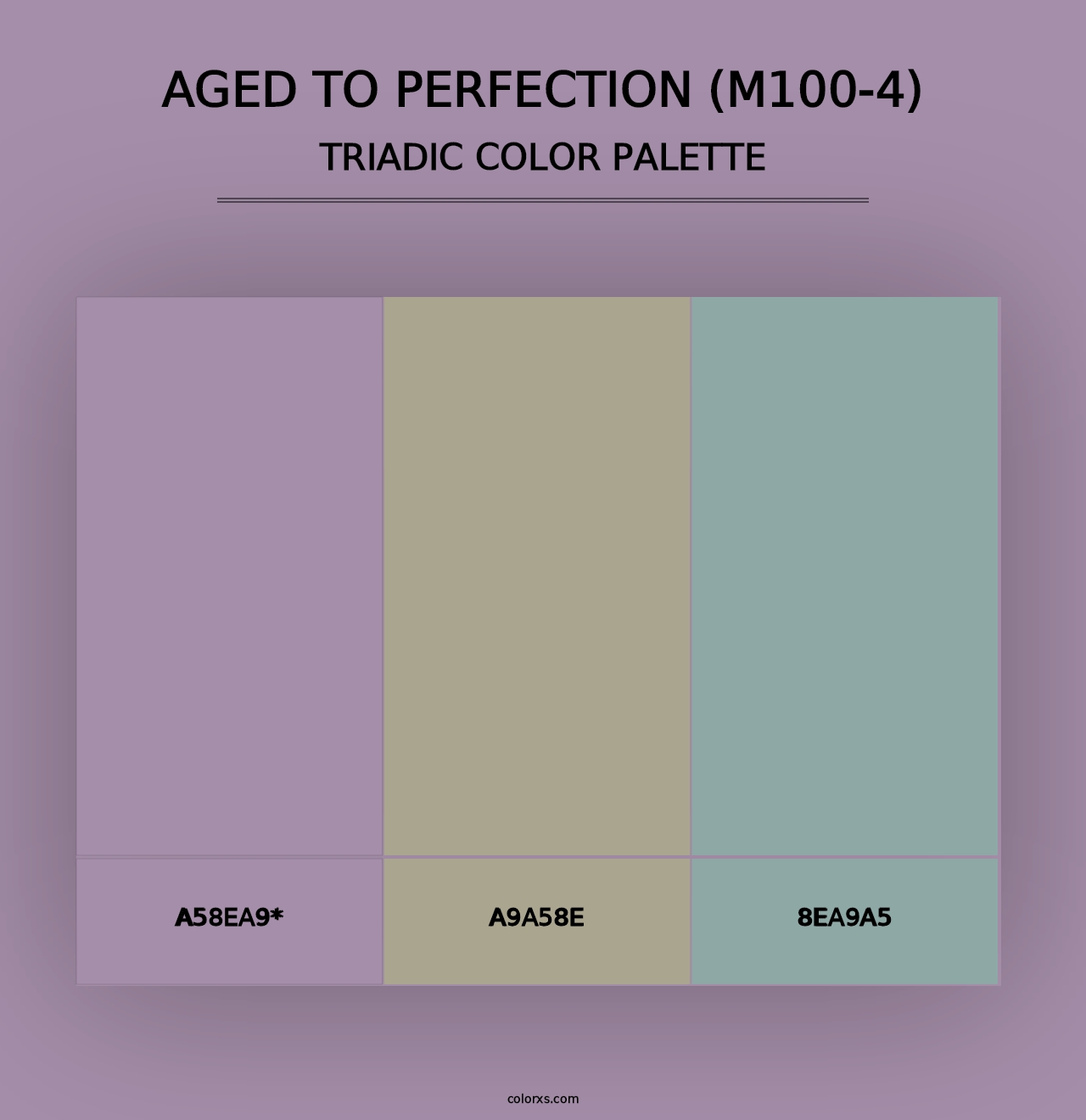 Aged To Perfection (M100-4) - Triadic Color Palette