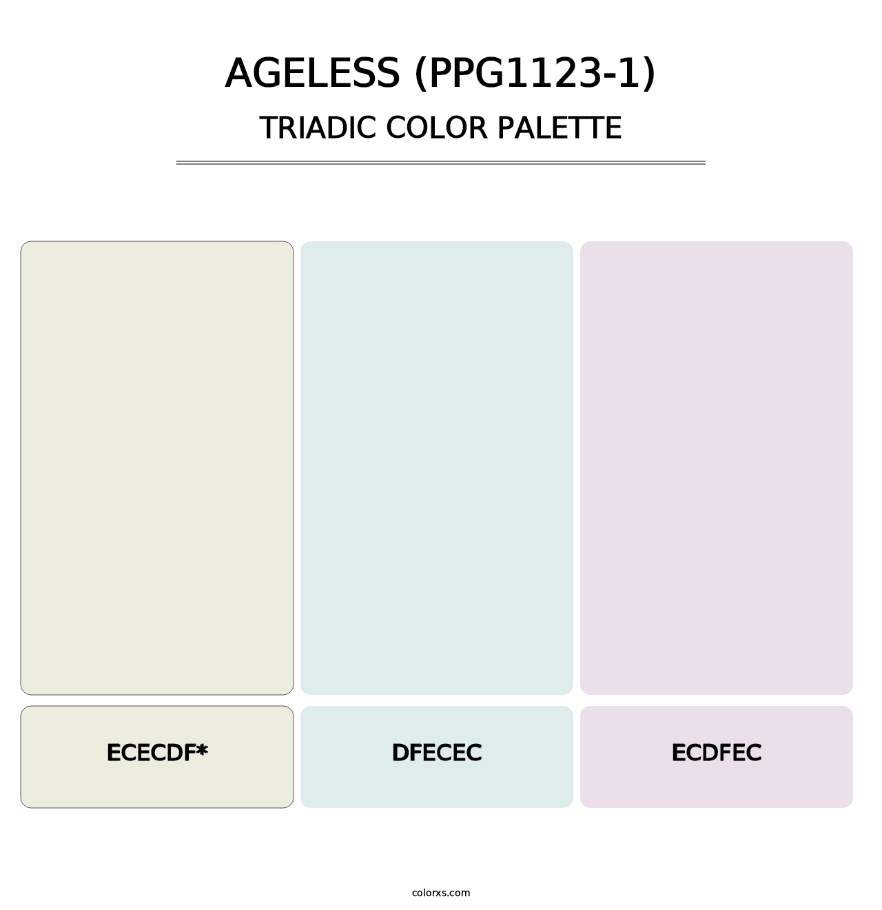 Ageless (PPG1123-1) - Triadic Color Palette