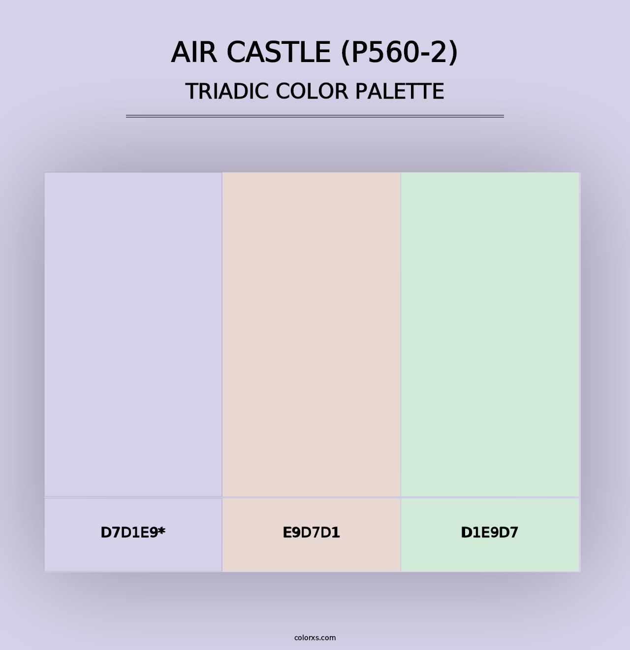 Air Castle (P560-2) - Triadic Color Palette