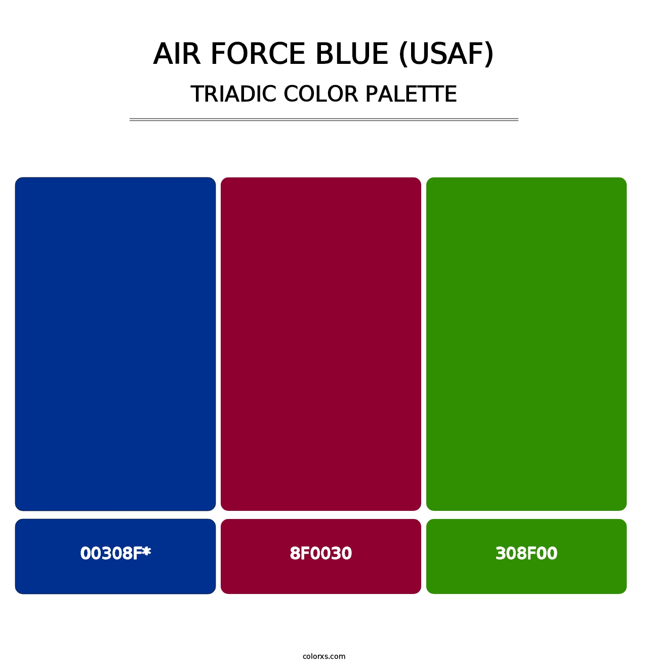 Air Force Blue (USAF) - Triadic Color Palette