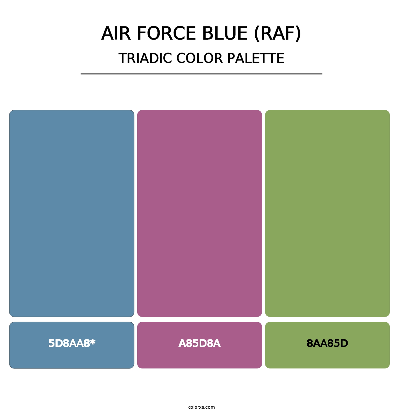 Air Force Blue (RAF) - Triadic Color Palette