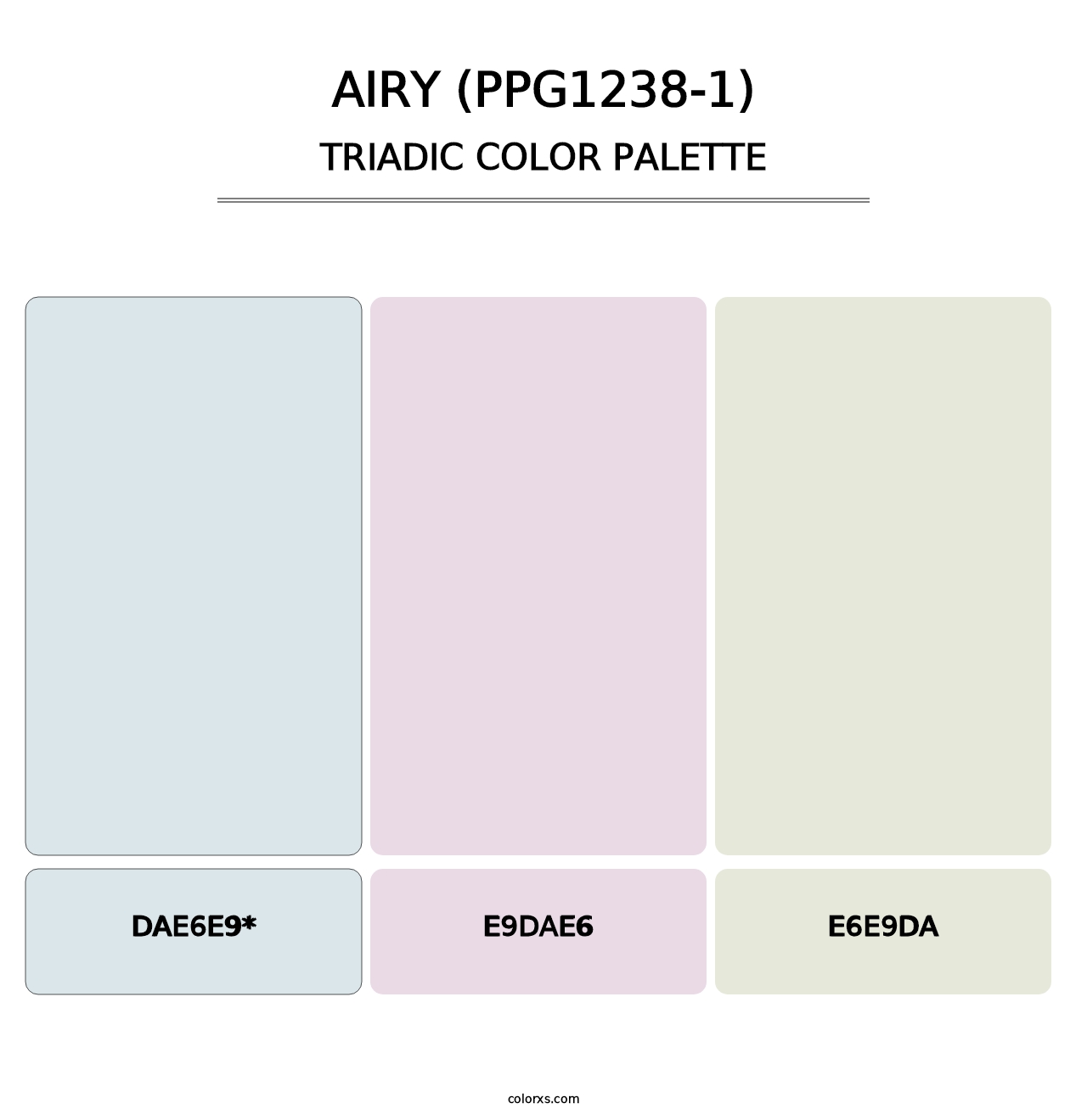 Airy (PPG1238-1) - Triadic Color Palette