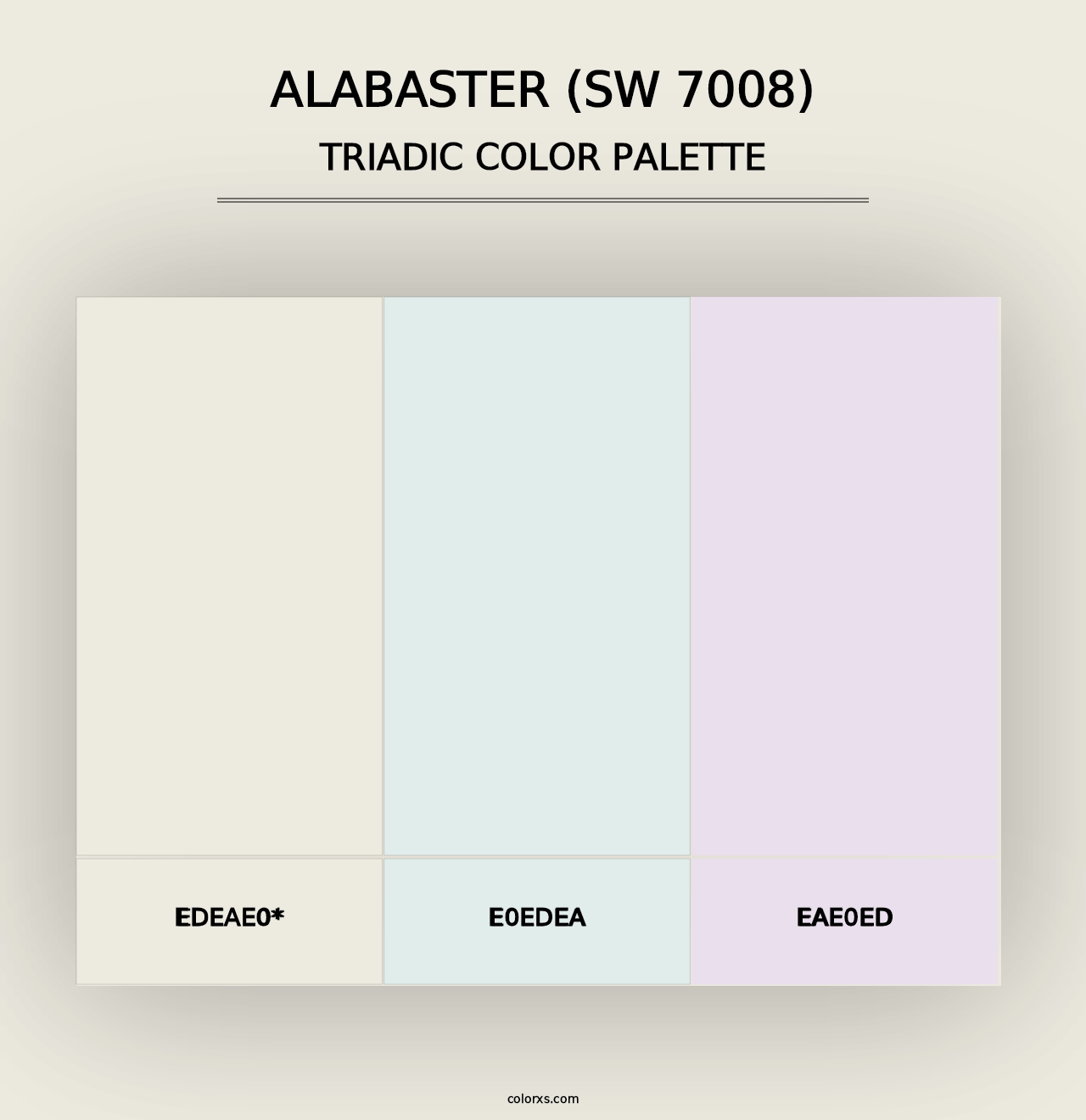 Alabaster (SW 7008) - Triadic Color Palette