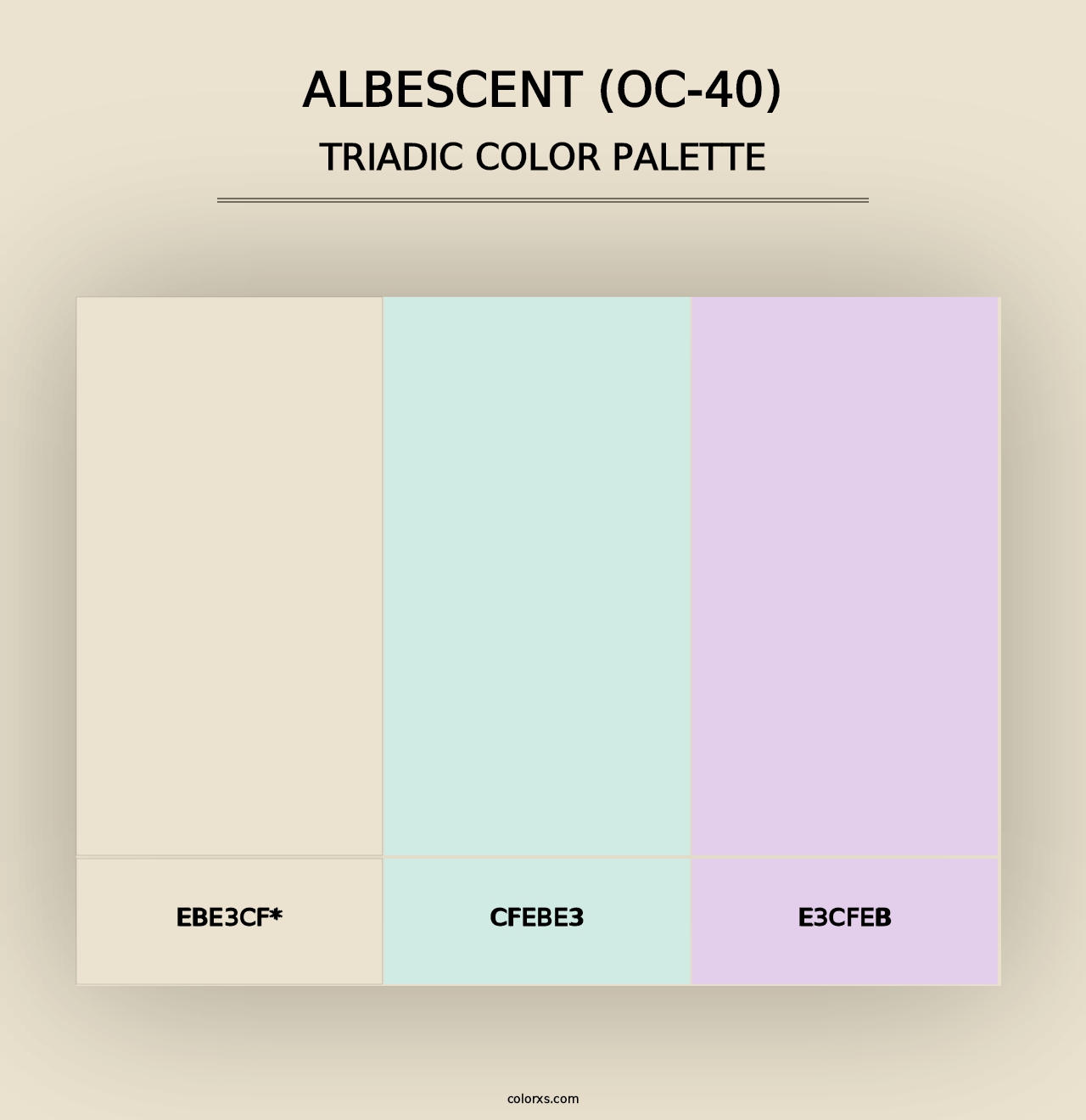 Albescent (OC-40) - Triadic Color Palette