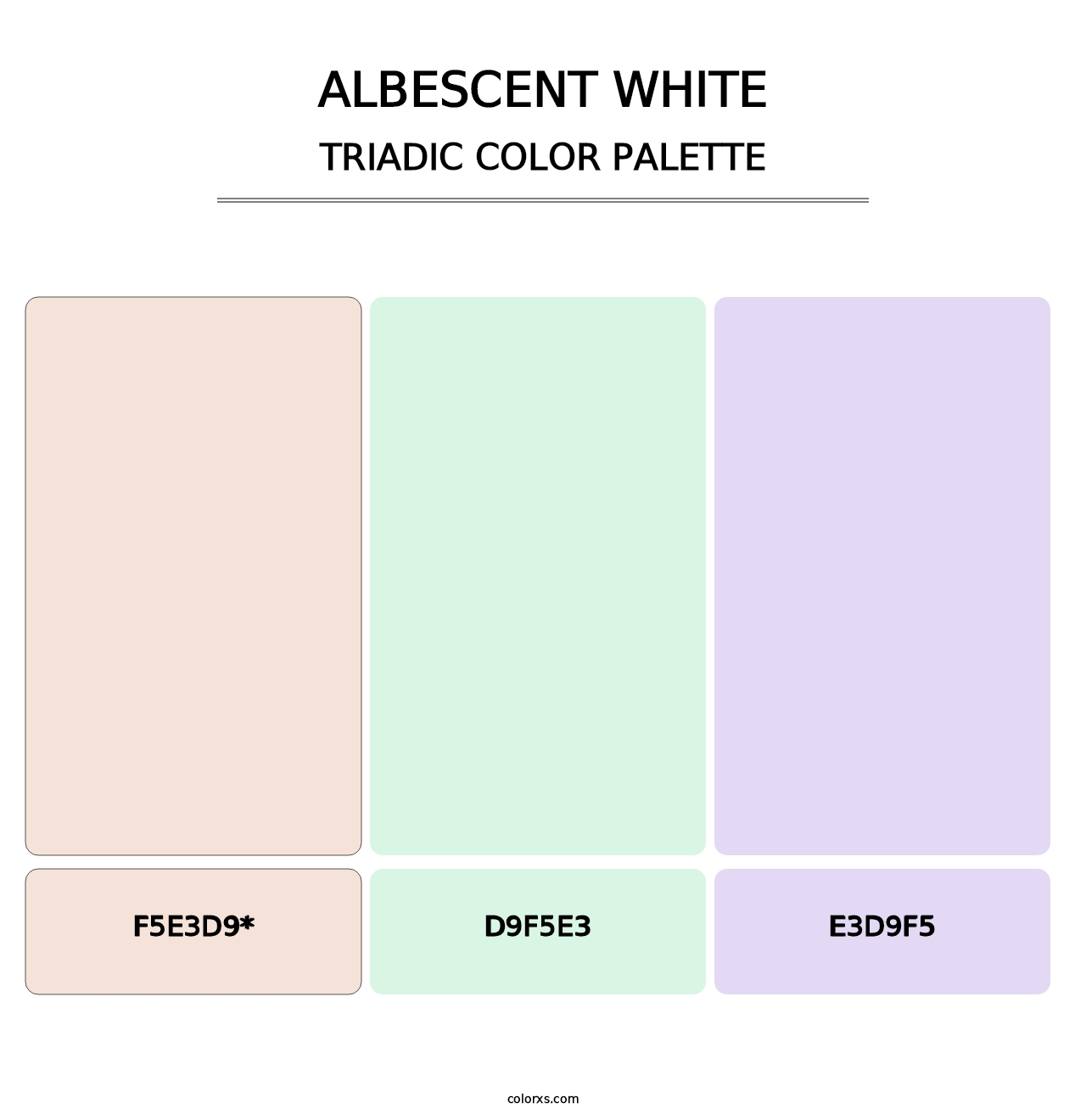 Albescent White - Triadic Color Palette