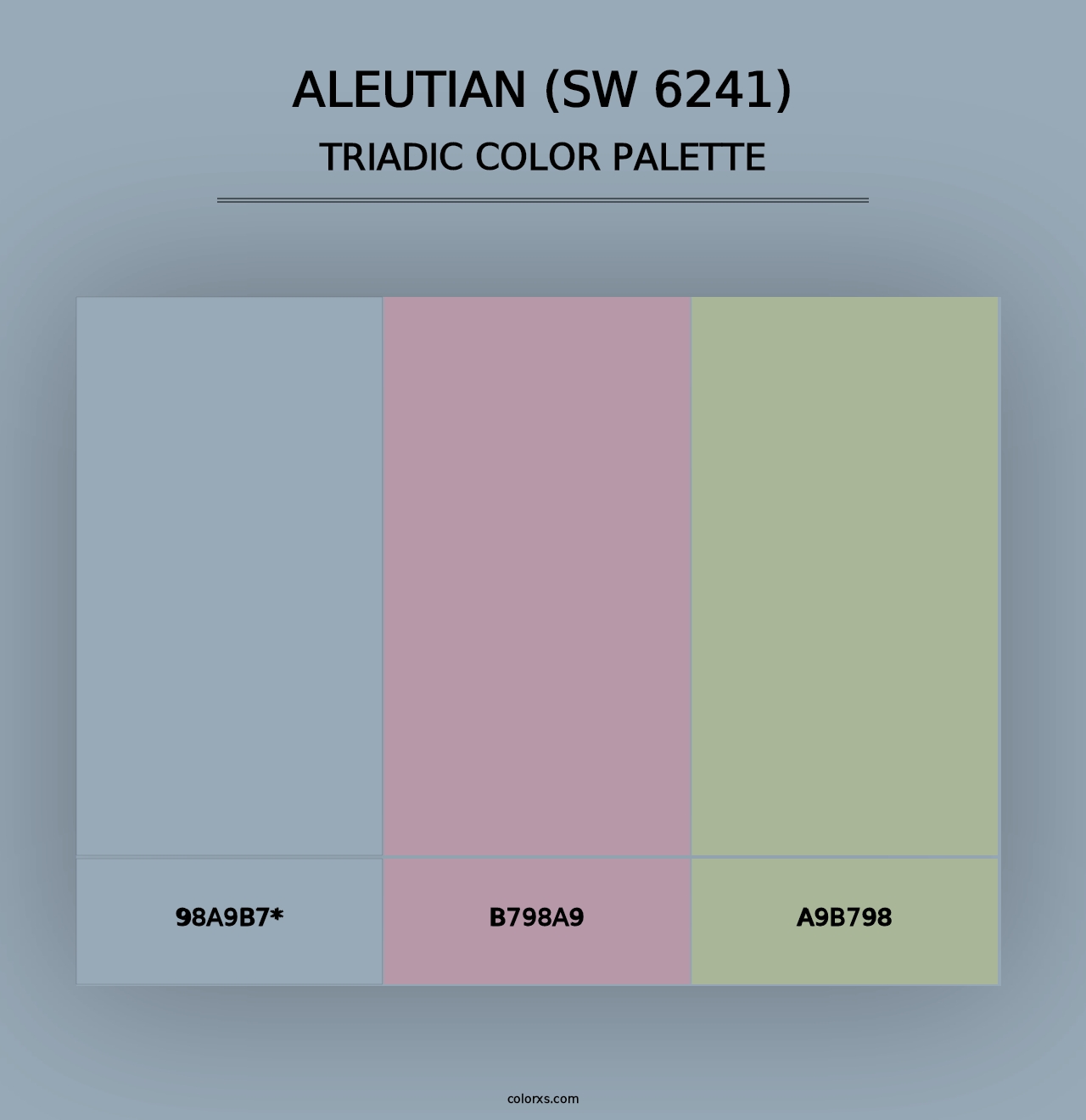 Aleutian (SW 6241) - Triadic Color Palette